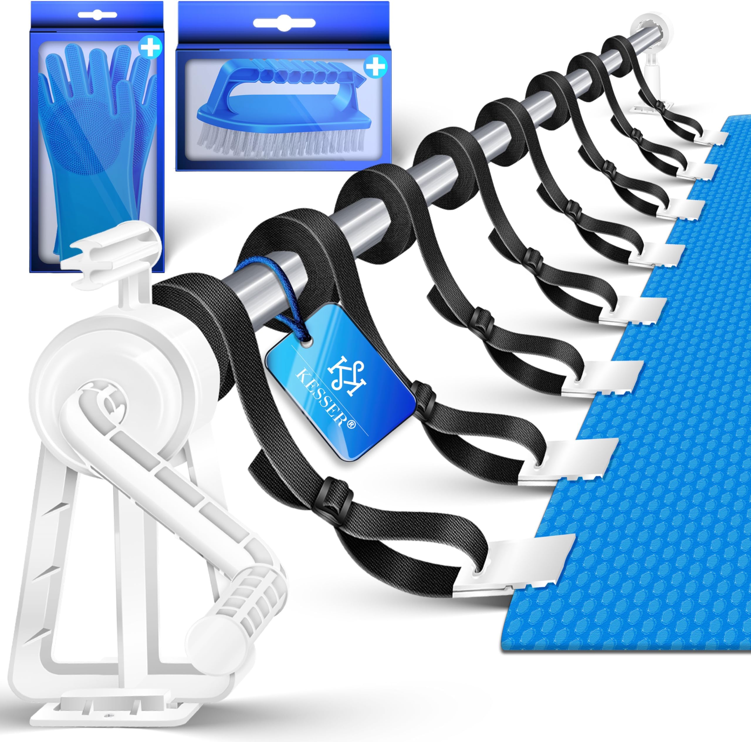 Pool Abdeckband Set - 8 Haltebänder Für Solarplanen & Schwimmbadabdeckungen