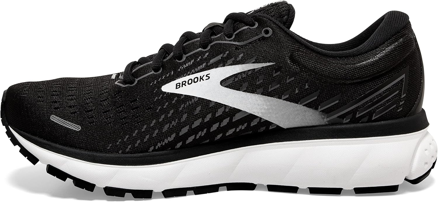 Brooks Womens Ghost 11 Running Shoe 6 Black/Blackened Pearl/White