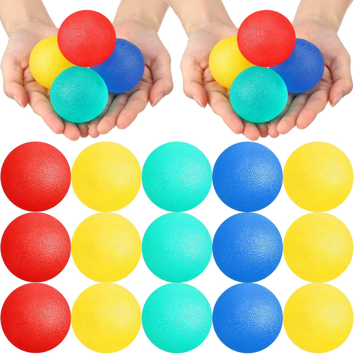 24 Pcs Hand Exercise Balls Squeeze Balls for Carpal Tunnel