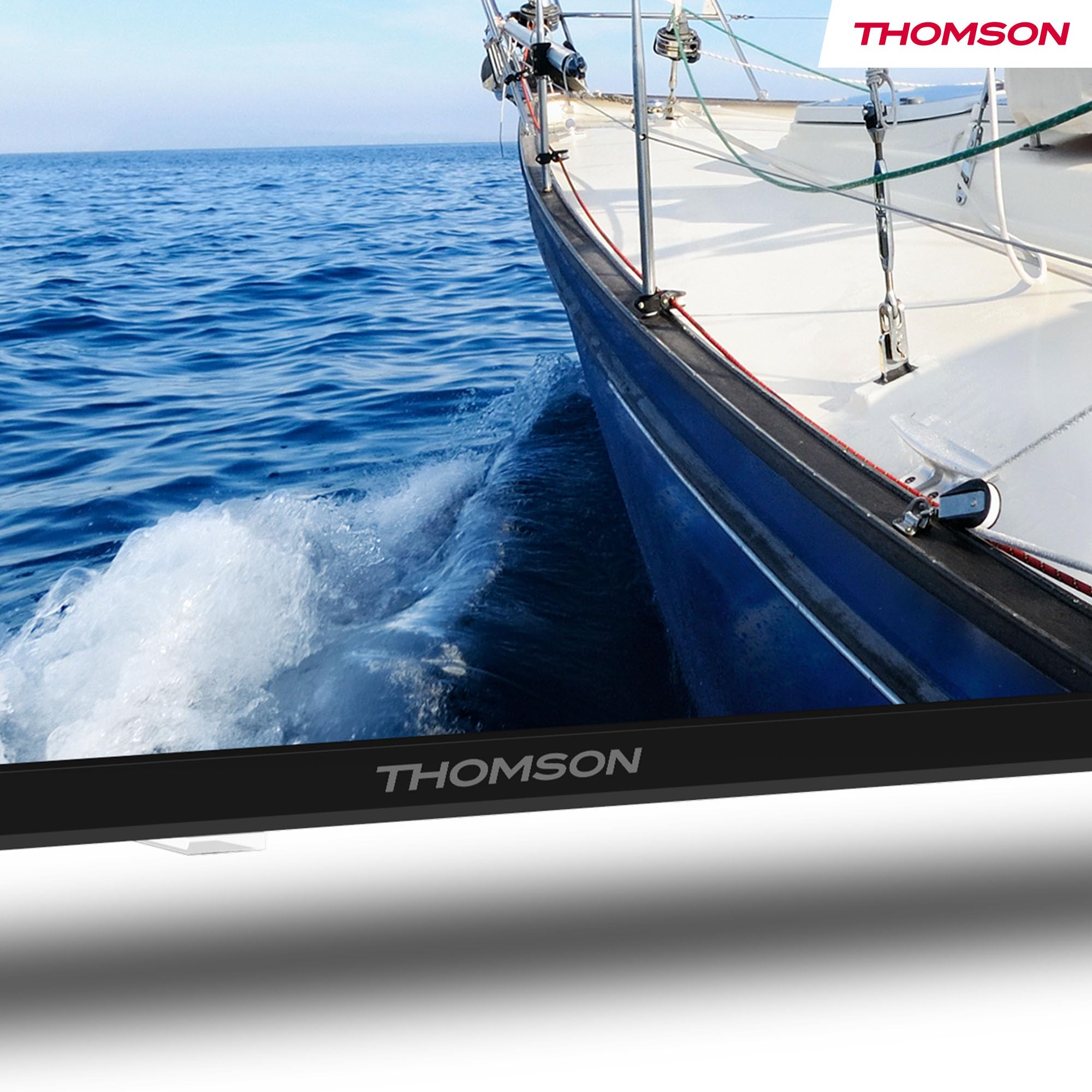 THOMSON 32 Pulgadas (81 cm) Led HD Google TV, Wi-Fi,Dolby Audio, HDR10, Bluetooth 5.1, Triple-Tuner (Cable/Satélite/Antena), HDMI, Ci+, A+ Panel - 32HG2S14