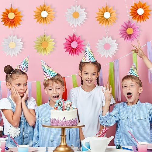 Miniatura 6 de Jacyan 10 piezas de margaritas colgantes de flores para decoración de techo, centros de mesa para mesas, suministros de fiesta de margaritas boho,