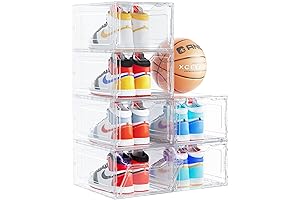 Delamu 6 Cubby Organizer with Magnetic Clear Door: Maximize Shoe Storage Space