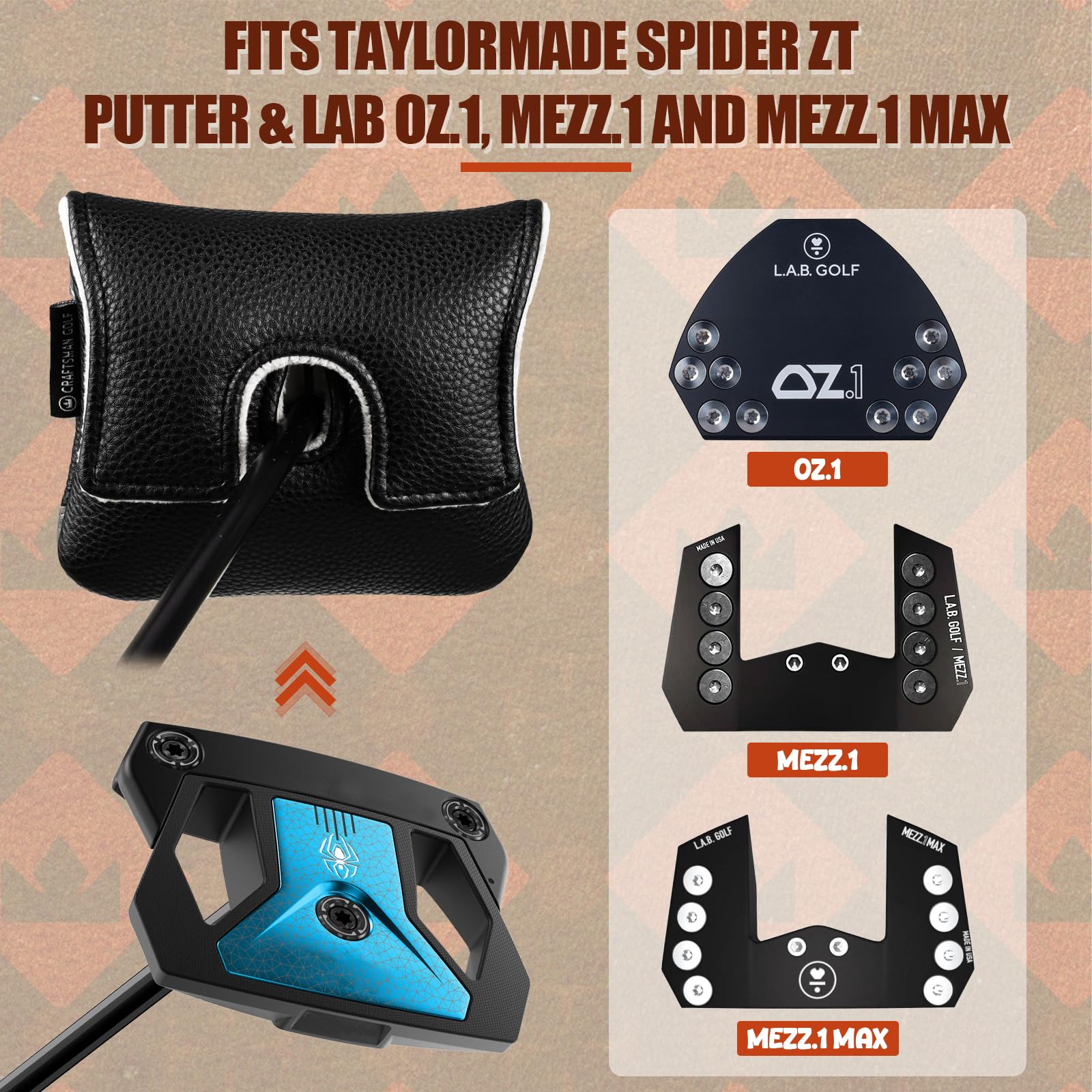 Amazon.co.jp: Craftsman Golf ブラックセンターシャフトマレット