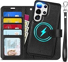 TUCCH Coque pour Galaxy S26 Ultra 5G, 2 en 1 Amovible Dragonne Housse Simili Cuir Etui Folio à Clapet [Blocage RFID] Portefeuille Support Protection pour Galaxy S26 Ultra (6,9" 2026) - Noir Texturé