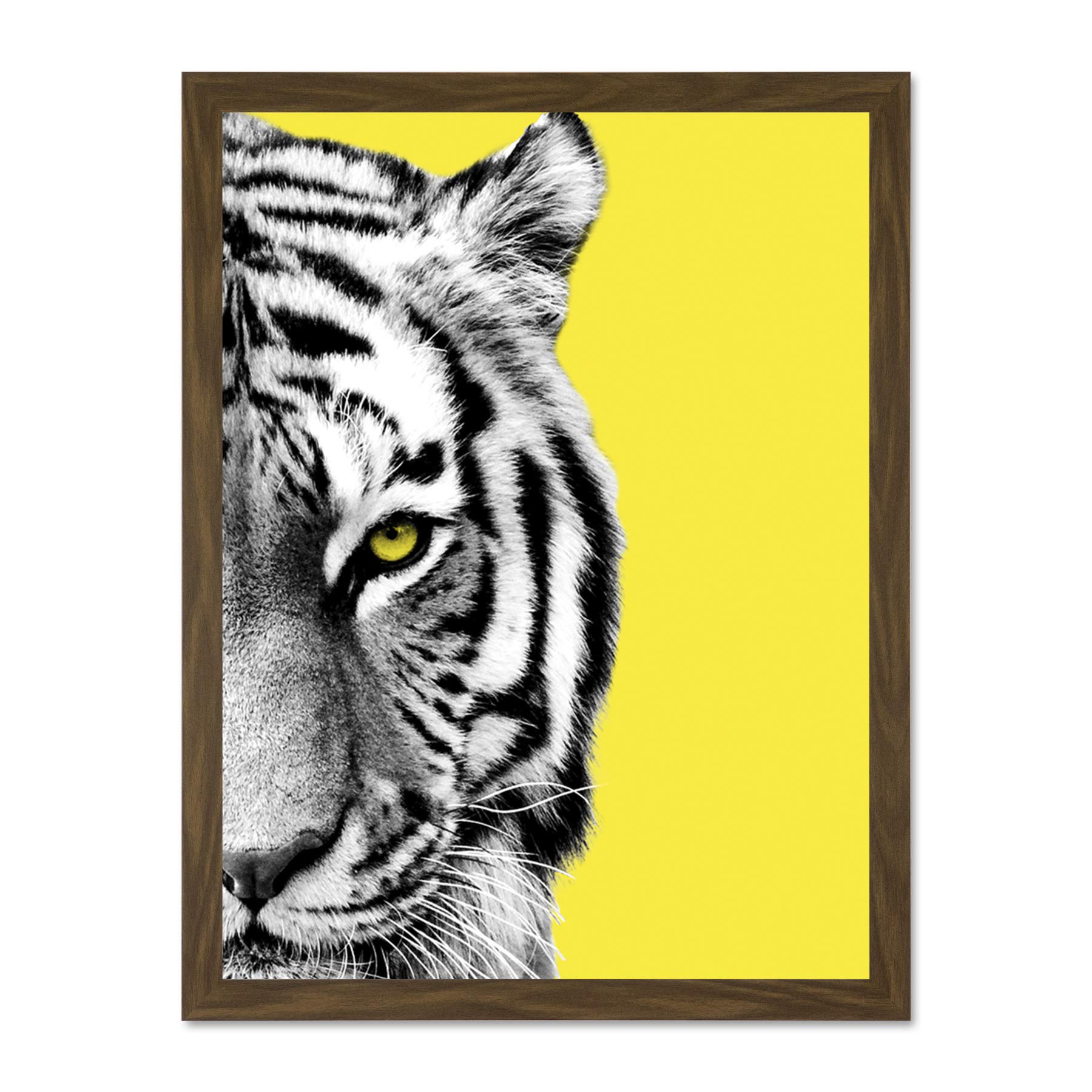 Wee Blue Coo Close up Beasties Tiger Large Framed Art Print Wall Poster 18x24 inch