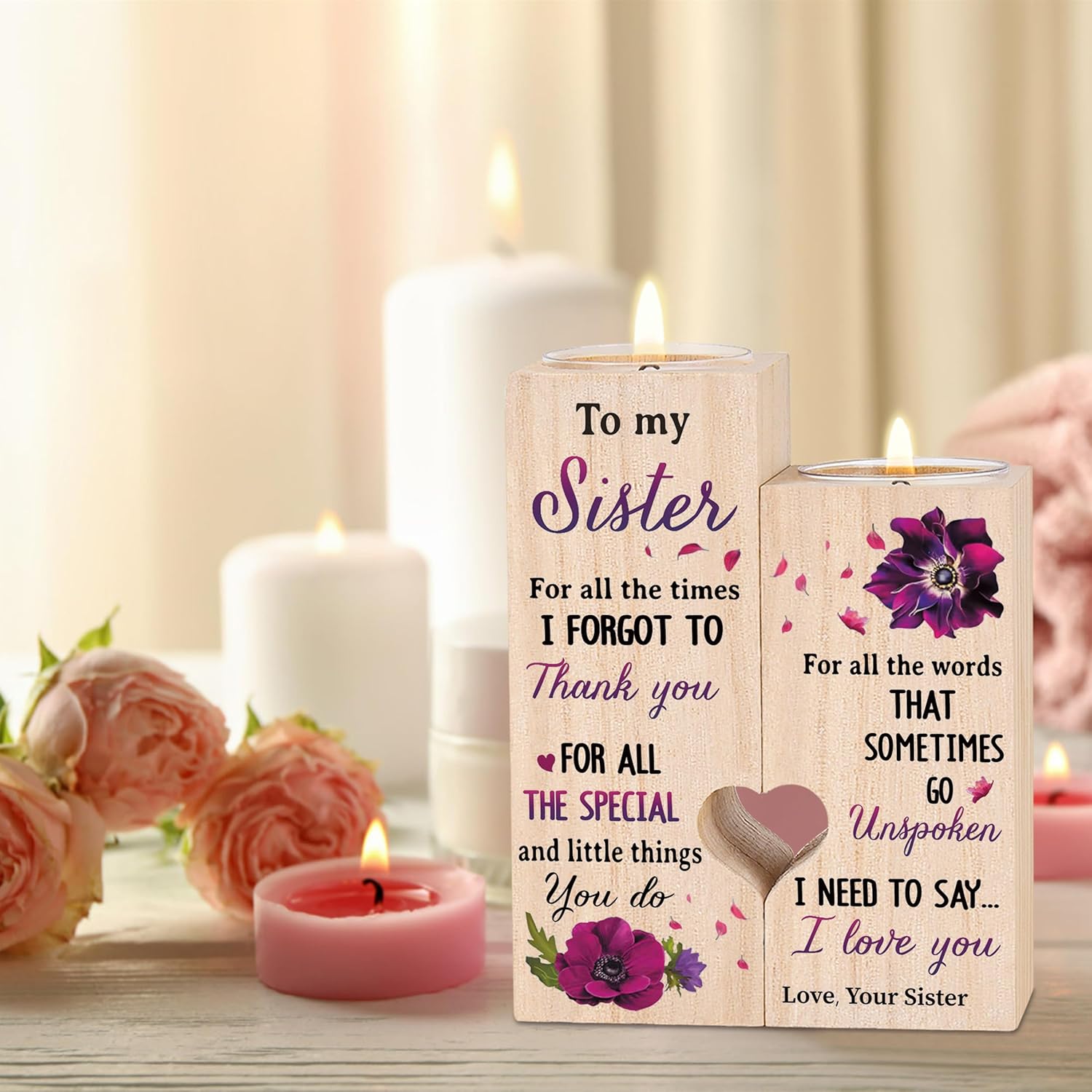 Sisters Gifts from Sister, Unique Birthday Gifts for Sisters, Best Sister Gift Ideas for Christmas Thanksgiving, Personalized Thank You Gifts - Image 4