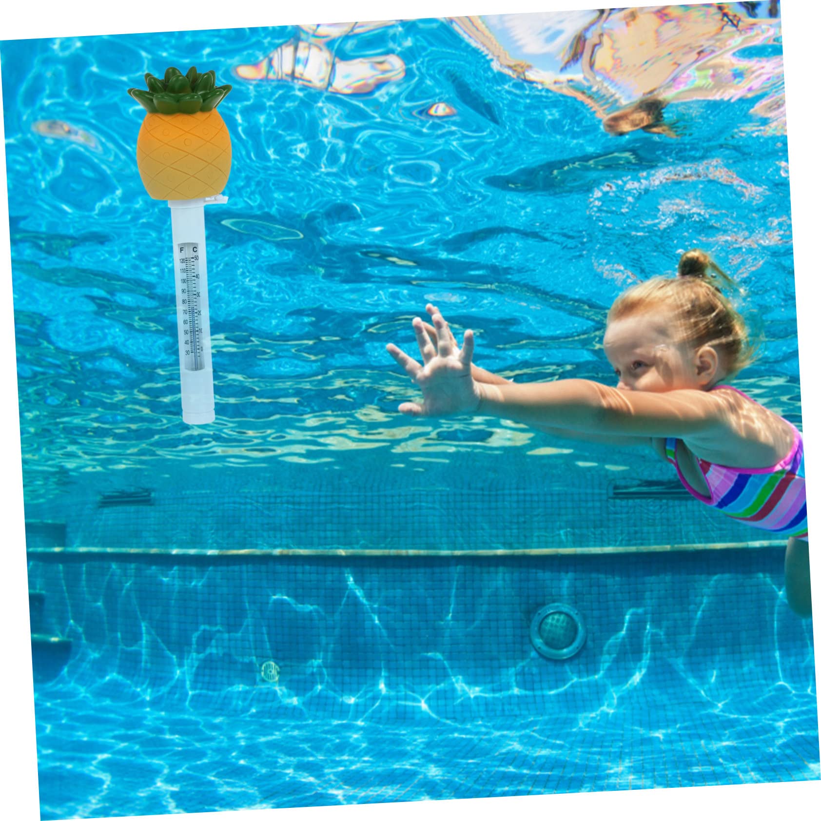 DECHOUS Termometro Piscina Thermoter Camera Thermoter Piccola Terme Termame. Di Temperatura Accurato Pond Meter Con Stringa Bambino Corda Plastica