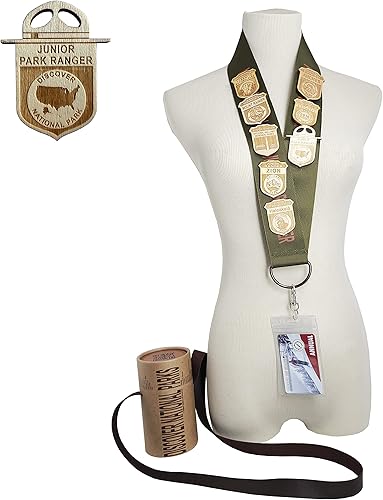 National Park Junior Ranger - Cordón de exhibición de insignias Pin esmaltado y organizador de parches