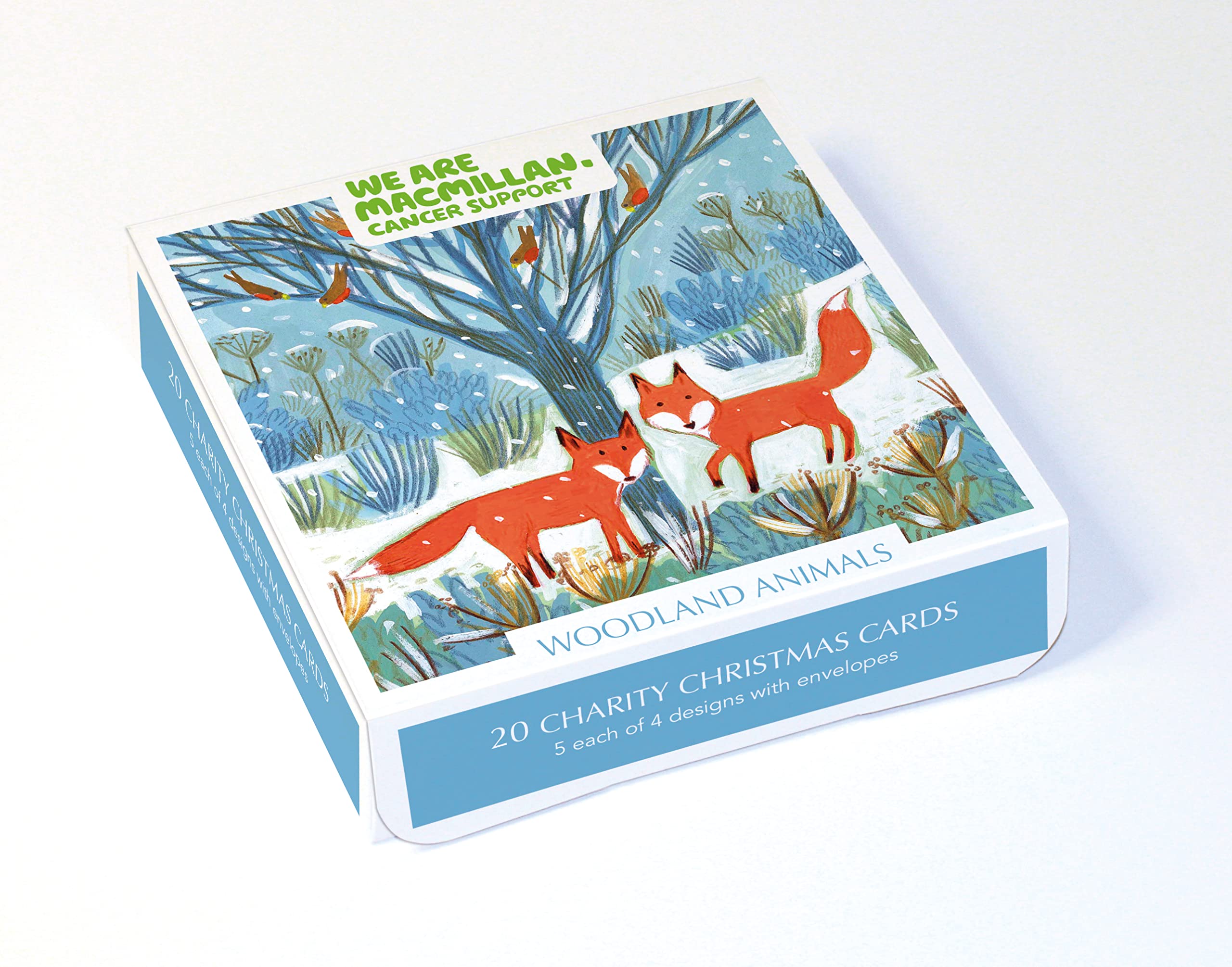 Museums & Galleries Pack of 20 Artistic Charity Christmas Cards, Woodland Animals, Lovely Illustration of a Winter Scene