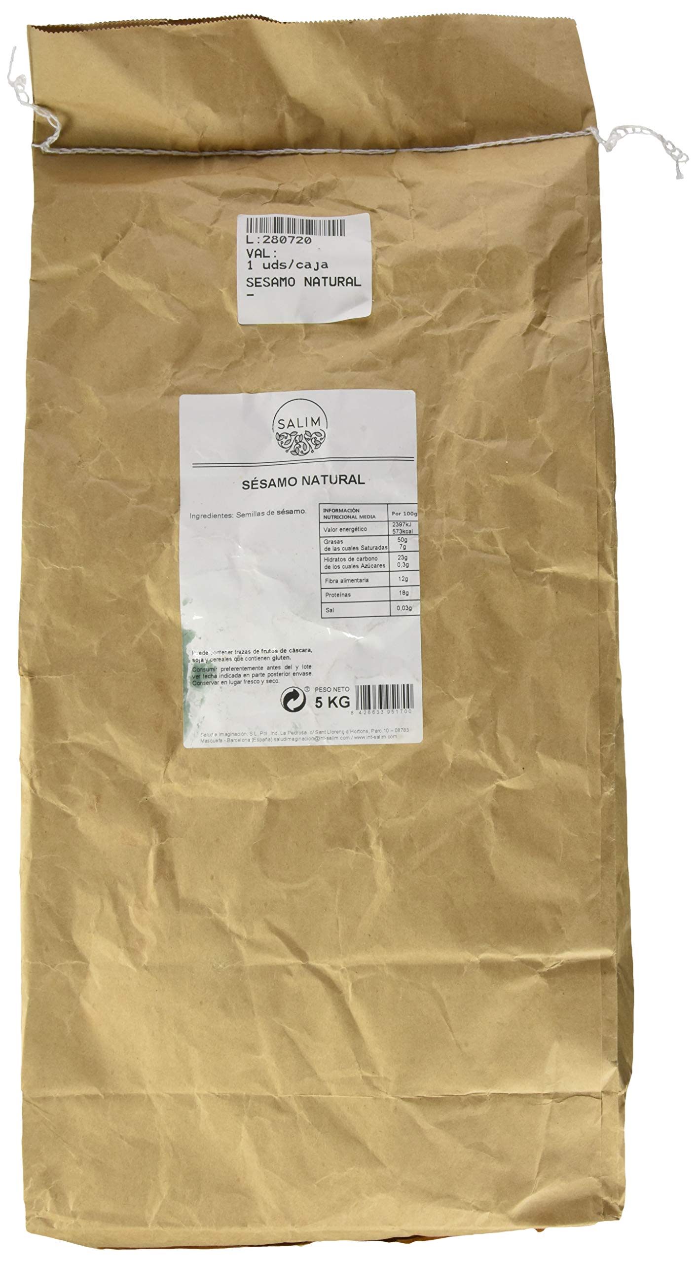 Granel Sesamo Natural 5 Kg 5000 g