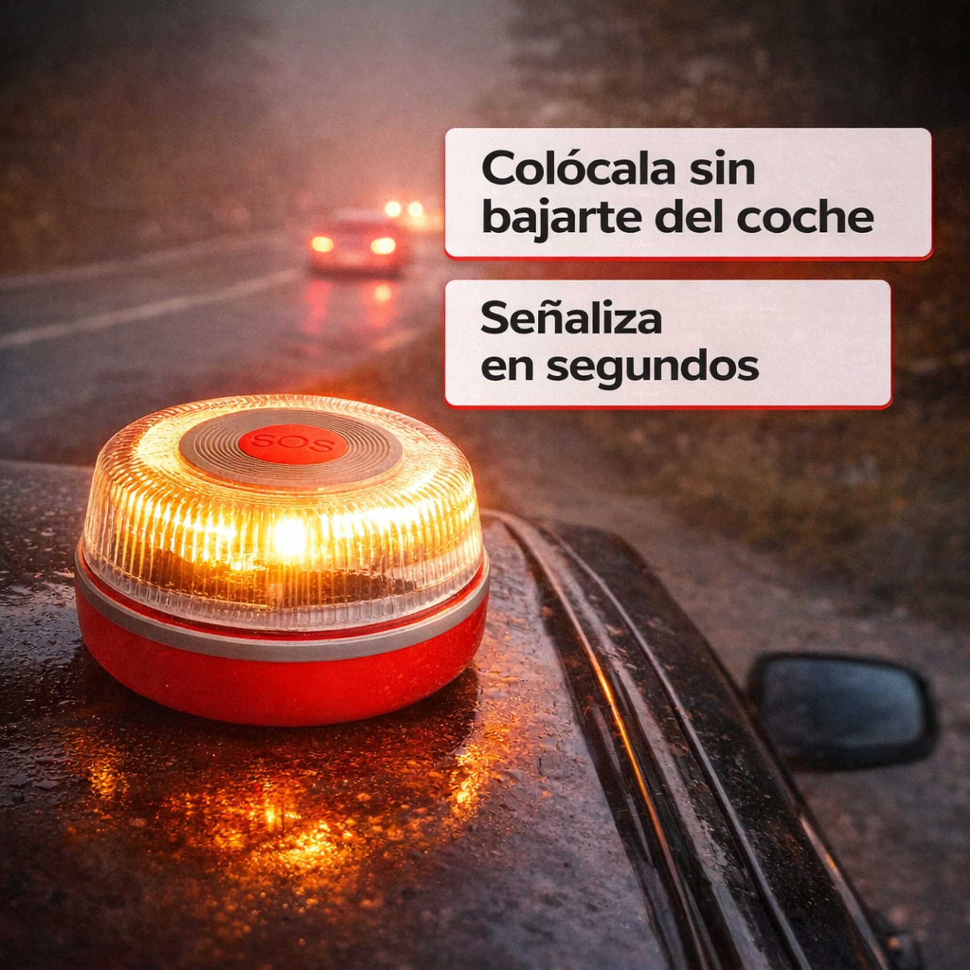 Geobaliza Baliza V16 Homologada DGT con Geolocalizador | Luz de Emergencia Coche Certificada DGT 3.0 | 12 Años Conectividad - V16 Homologada 2026 — view 4