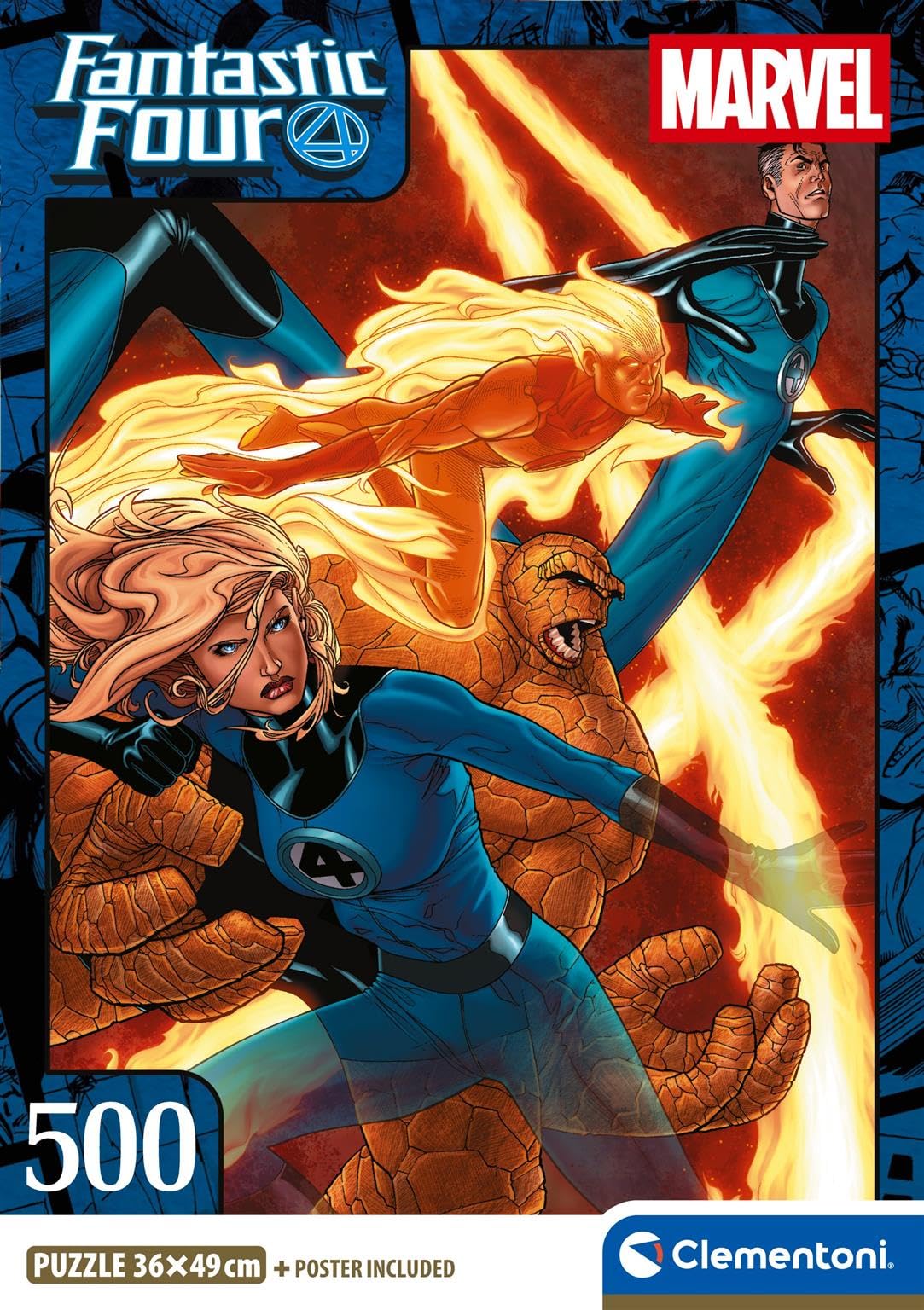 Clementoni Puzzle 500 Pezzi Marvel Fantastic Four: Sfida E Divertimento Per Collezionisti Adulti - 2