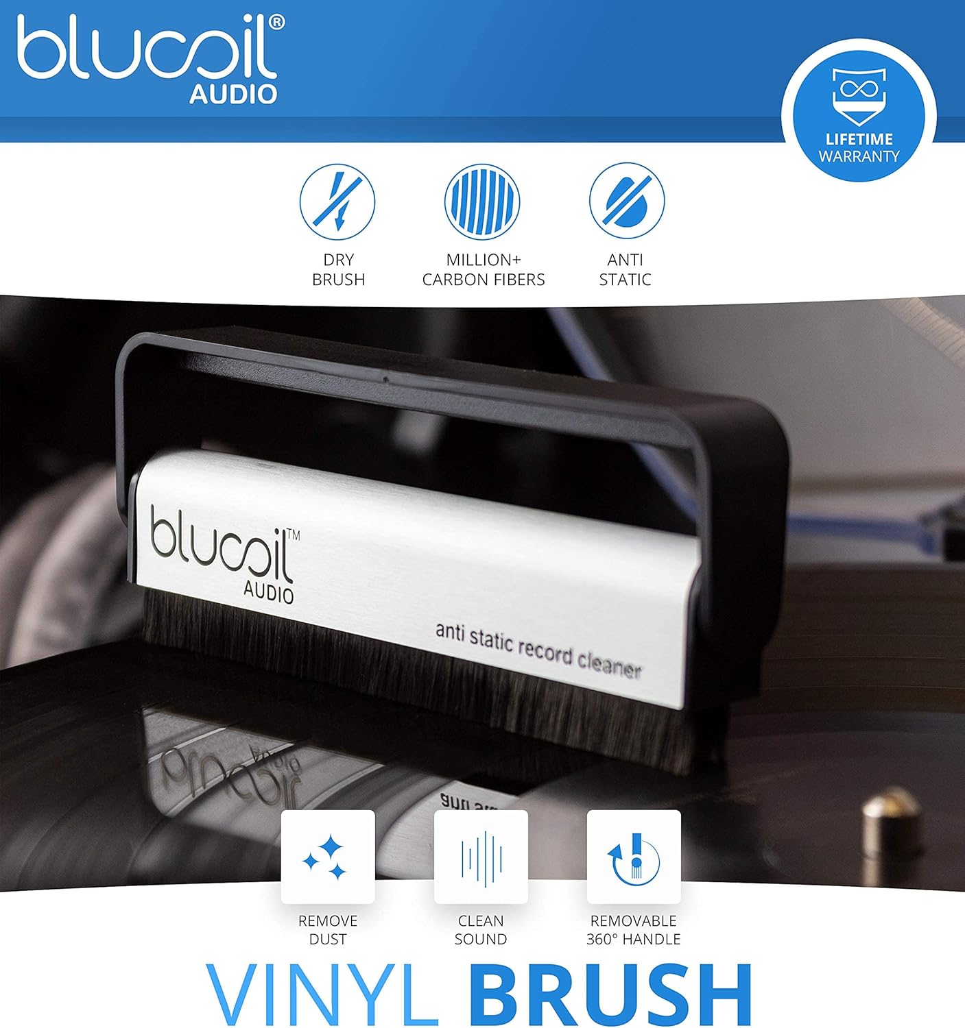 Tор Brаndѕ Audio Technica AT-VM95E Dual Moving Magnet Turntable Cartridge (Green) Bundle with Blucoil Carbon Anti-Static Vinyl Cleaning Brush Gеt Pорulаr оƒƒеr Audio Technica AT-VM95E Dual Moving Magnet Turntable Cartridge (Green) Bundle with Blucoil Carbon Anti-Static Vinyl Cleaning Brush