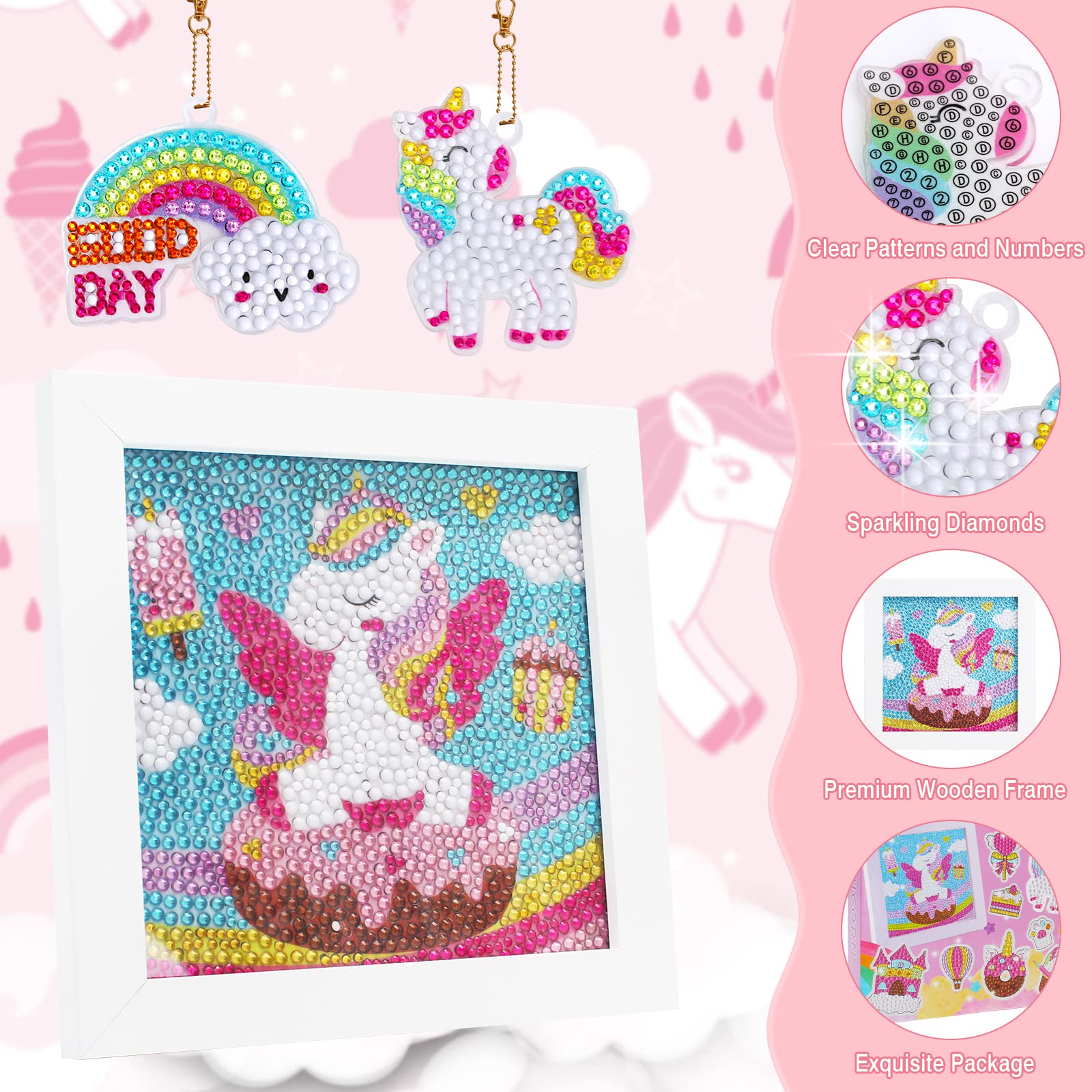 Kit Activité Manuelle Kit Diamond Painting Et Journal Intime Pour Fille 6-12 Ans - Cadeau Créatif Activité Manuelle Fille 8 Ans