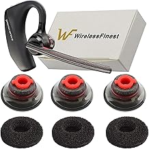 3X Ultra Comfort Eartips Ear Buds Replacement Earphone Ear Tips Kits Earpads Foam Set Cushion for Plantronics Voyager 5200 5220 5210 Series Bluetooth Headset Headphone (Medium M)