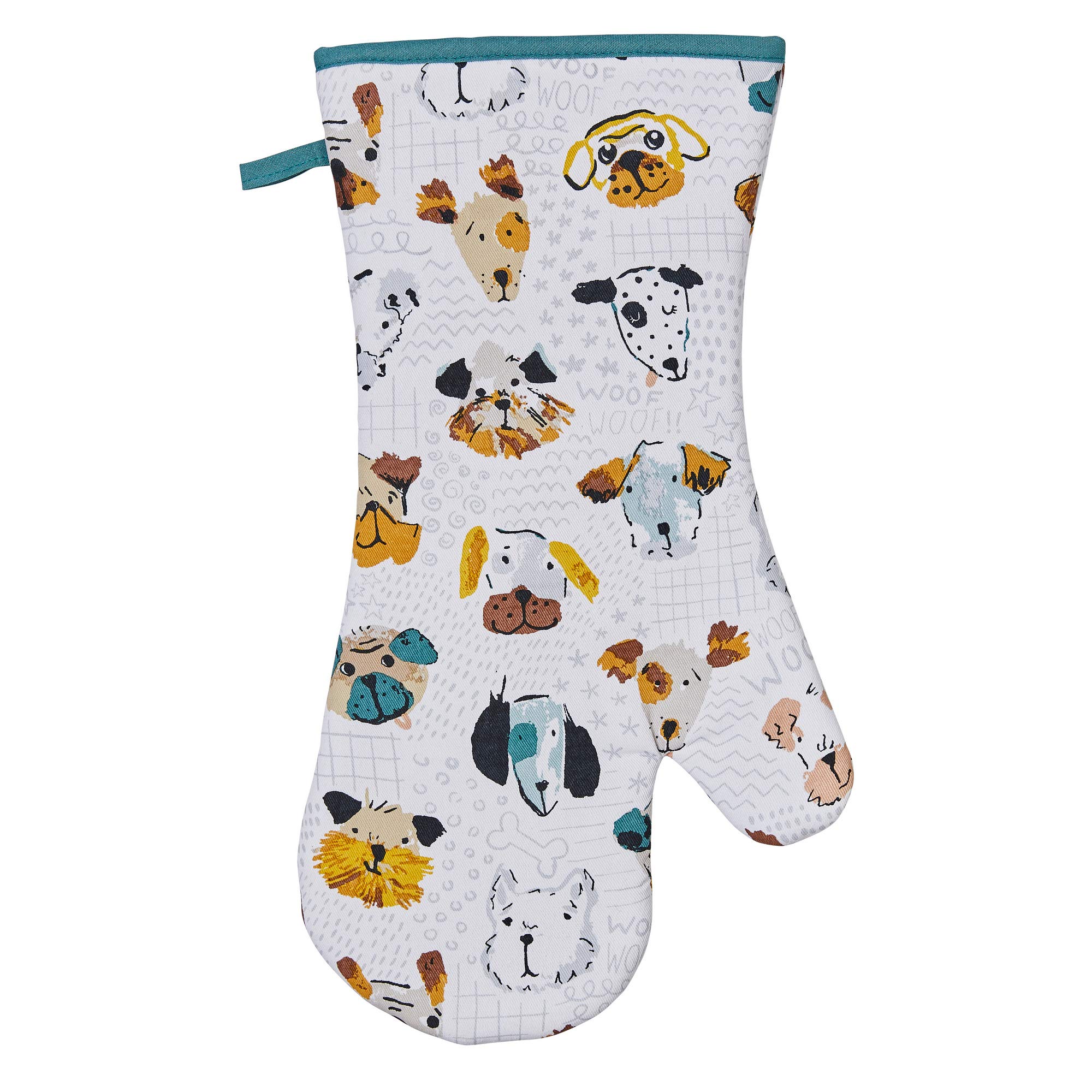 Ulster WeaversGauntlet Single Oven Glove - Mutley Crew (100% Cotton Outer; 100% Polyester wadding; CE marked, Blue)