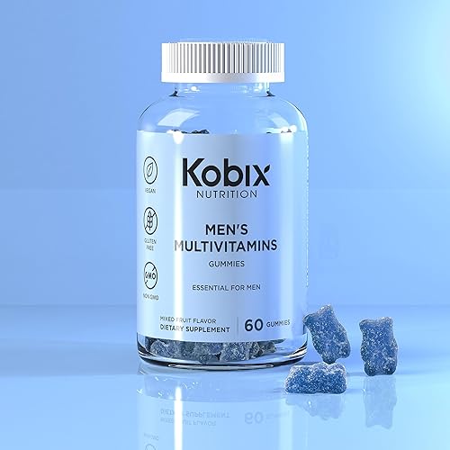 Miniatura 1 de Kobix - Gomitas multivitamínicas para hombre, vitaminas masticables para hombres, Kosher sin OMG, veganas, sin gluten, 60 gomitas esenciales para