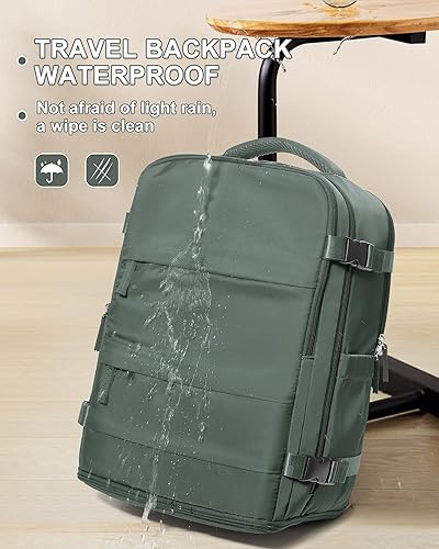 Miniatura 220 de coowoz Mochila de viaje grande para mujeres y hombres,Mochila de transporte,Mochila de senderismo impermeable para deportes al aire libre, Azul, 45