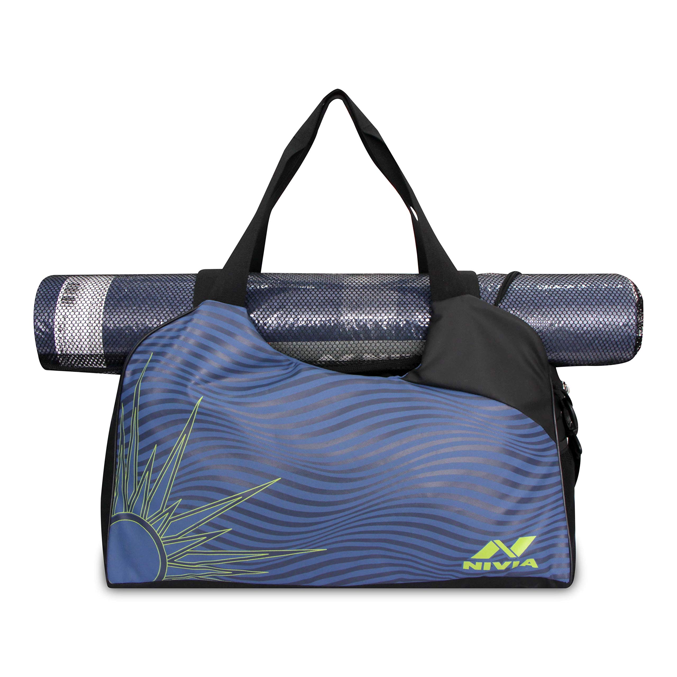 Nivia Yoga Bag 3.0/Polyester/for Men & Women (Navy-Green) (B08D7R6YYW) Amazon Price History, Amazon Price Tracker