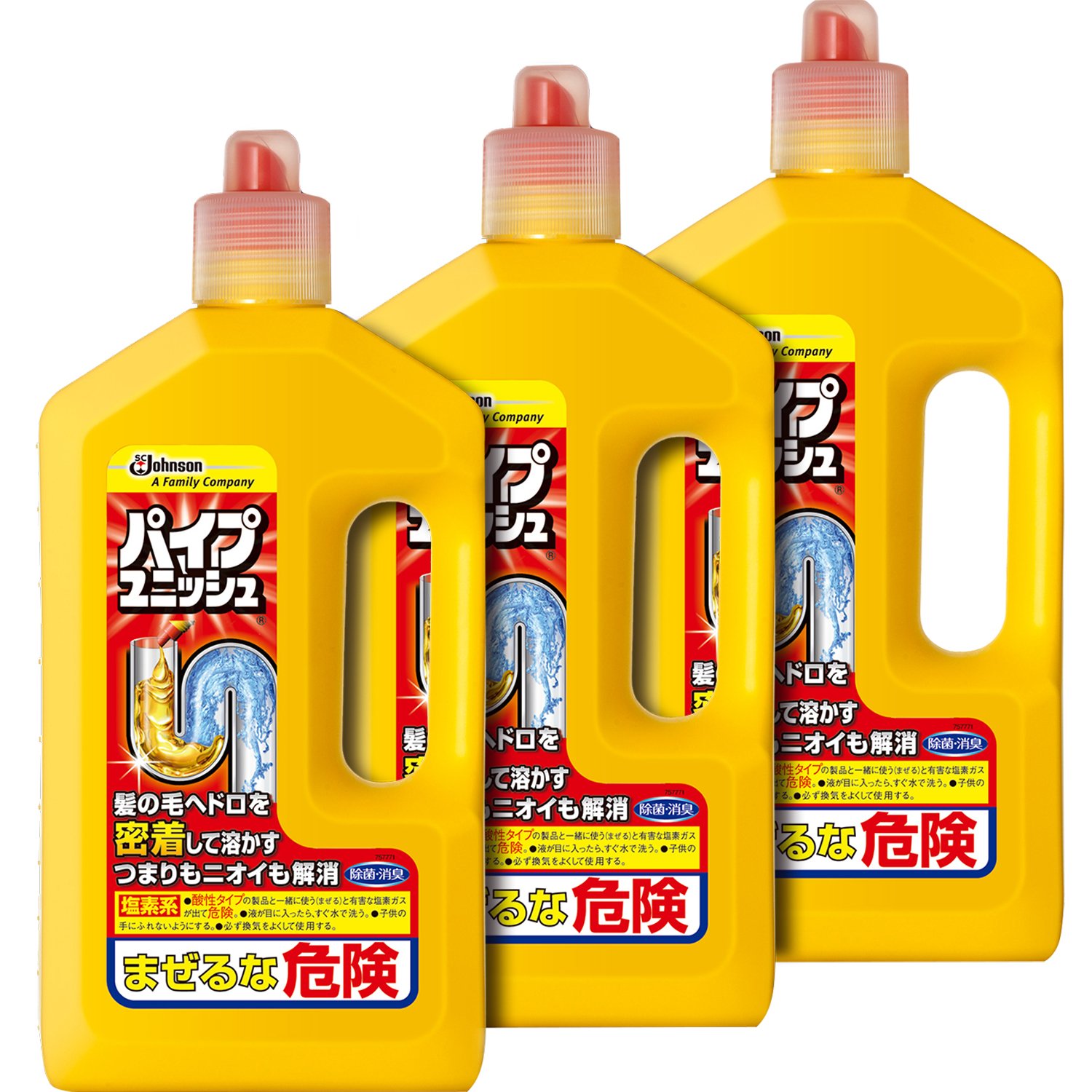 【まとめ買い】 パイプユニッシュ 排水口・パイプクリーナー パイプユニッシュ 液体タイプ 大容量 3本セット 800g×3本