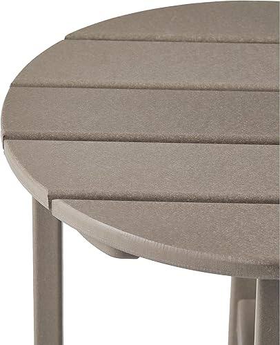 Vista 147 de WestinTrends Dylan Adirondack - Mesa auxiliar redonda para exteriores, color negro