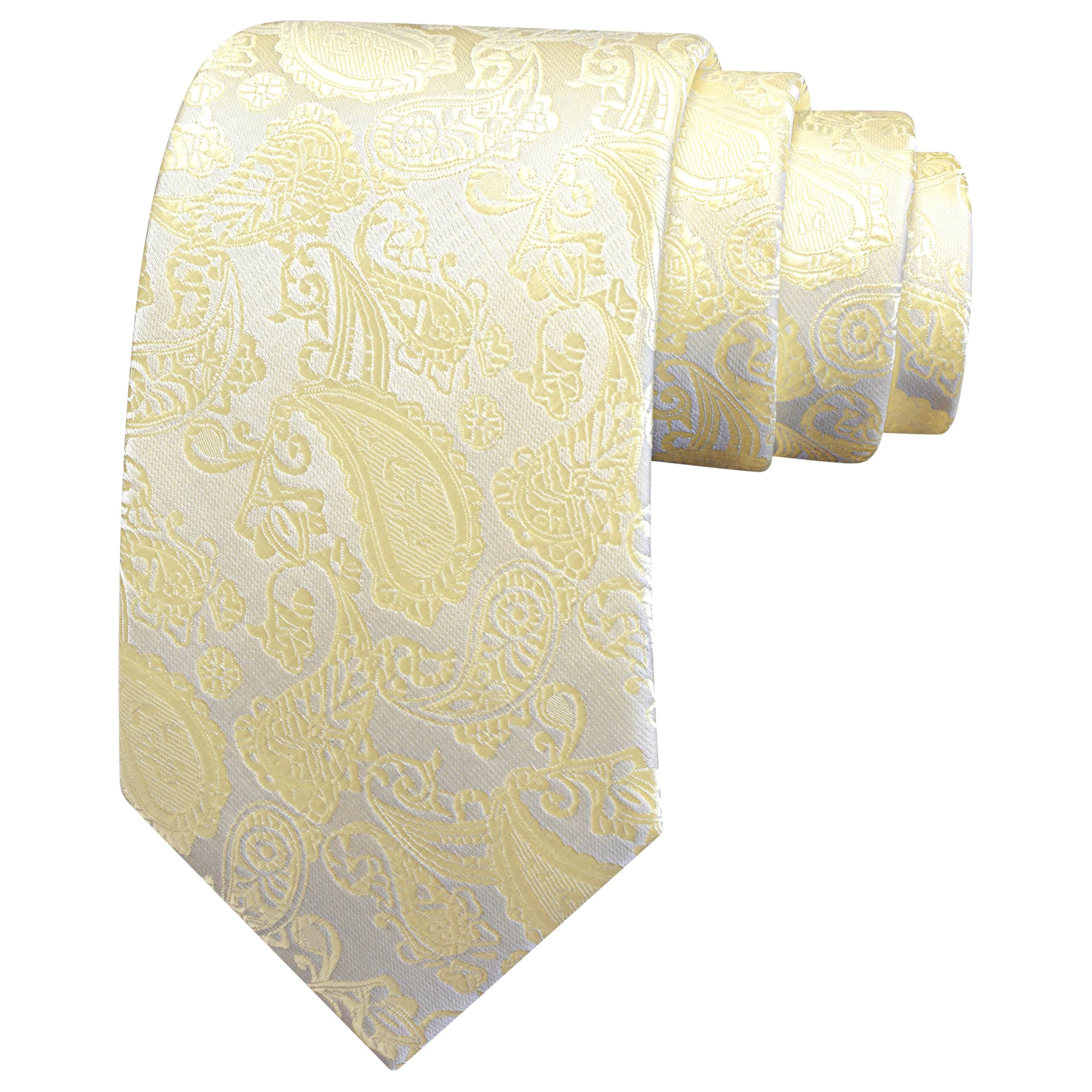 GUSLESON 3.15"(8cm) Fashion Paisley Ties Mens Woven Jacquard Necktie for Wedding