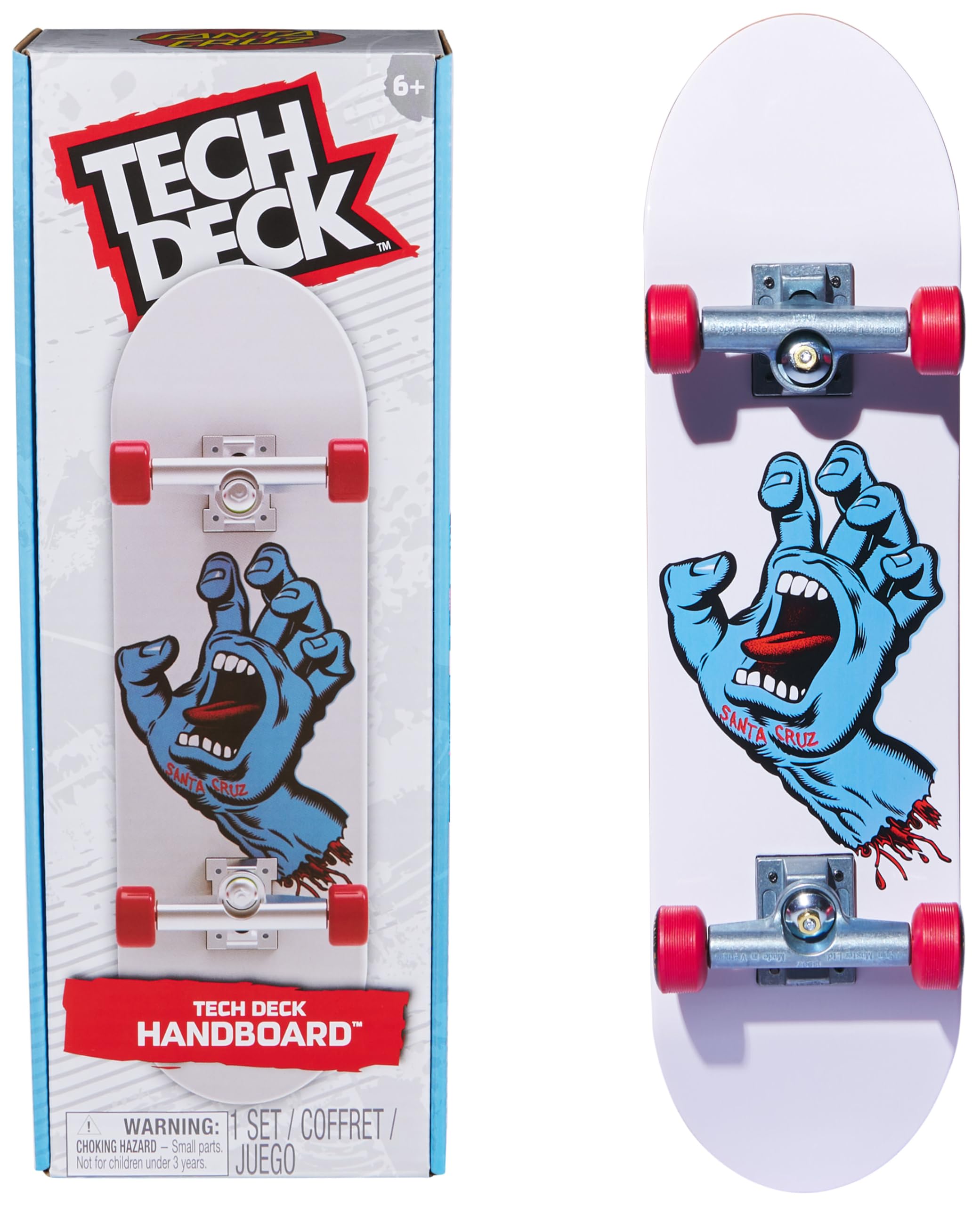 Santa Cruz Handboard; Authentic Mini Skateboards, Kids’ Toys for Boys and Girls, Ages 6 and up (Hands Use Only)
