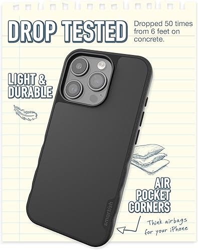 Miniatura 3 de Smartish Funda magnética para iPhone 15 Pro, Gripmunk compatible con MagSafe ligera + protectora, funda de agarre delgadafina con forro de