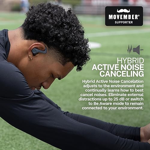 Miniatura 3 de JLab JBuds Sport ANC 4 True Auriculares Bluetooth inalámbricos + funda de carga, grafito, controles táctiles, cancelación activa de ruido híbrida,