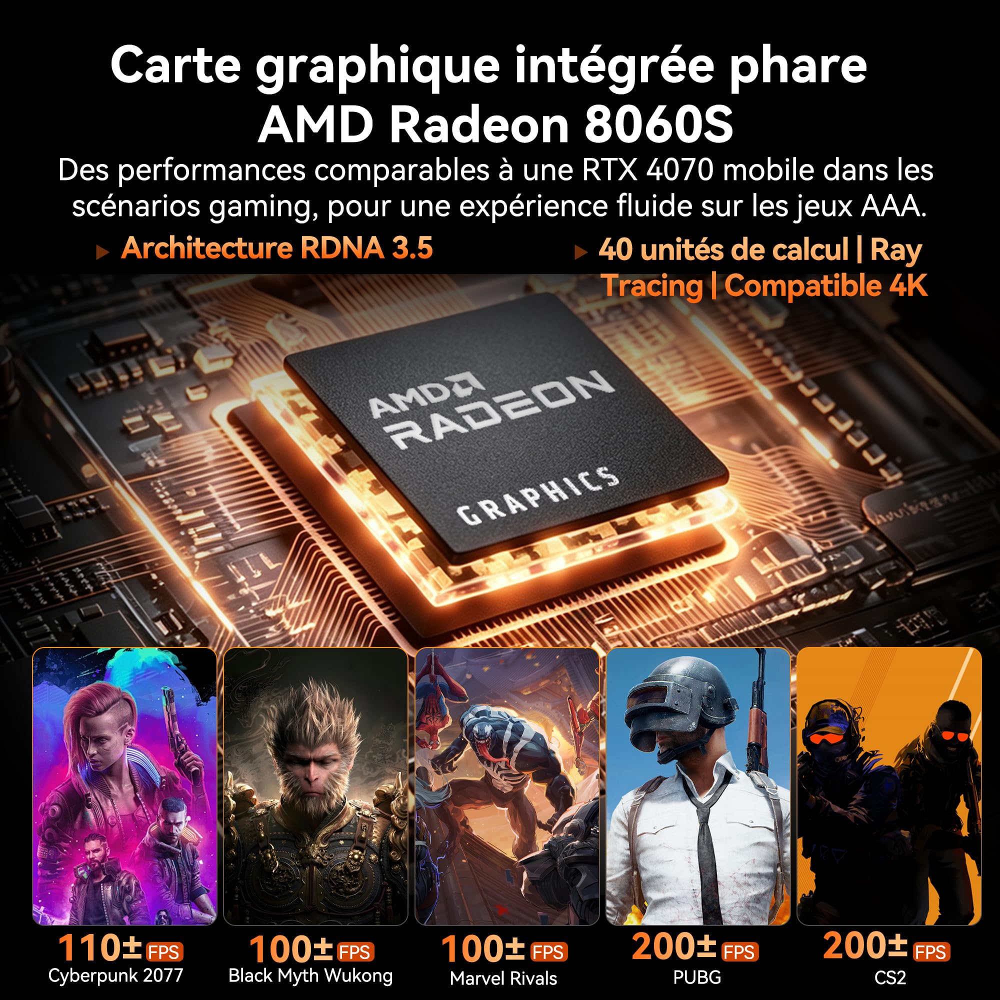 GEEKOM A9 Mega Business Mini PC AMD AI Max+ 388 (118 Tops) 64 Go LPDDR5X