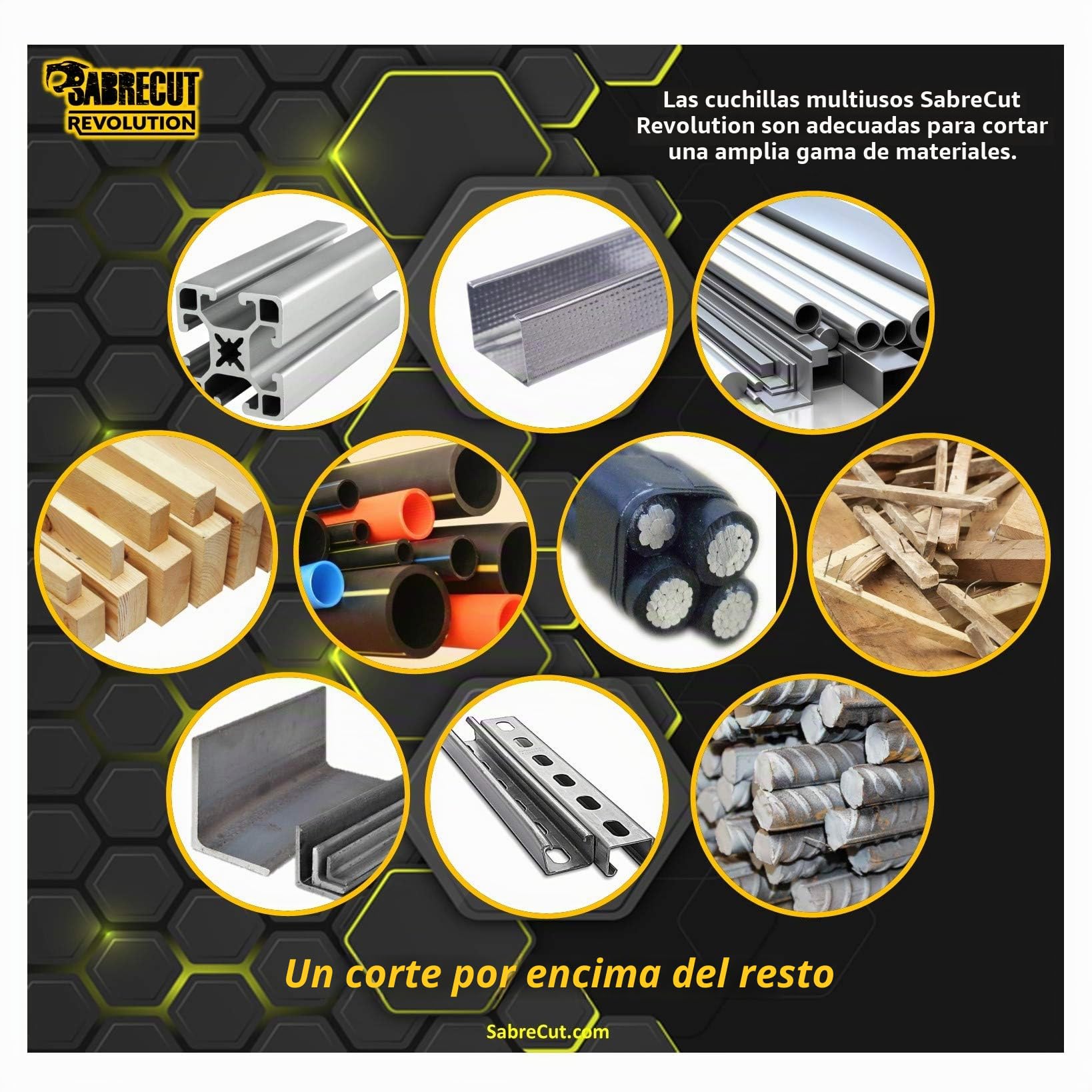 1 hoja de sierra circular SabreCut SCCSM355_72 355 mm 72T x 30 mm 25,4 mm 20 mm 16 mm agujero multimaterial metal, madera, plástico compatible con Bosch Dewalt Makita Milwaukee y muchos otros
