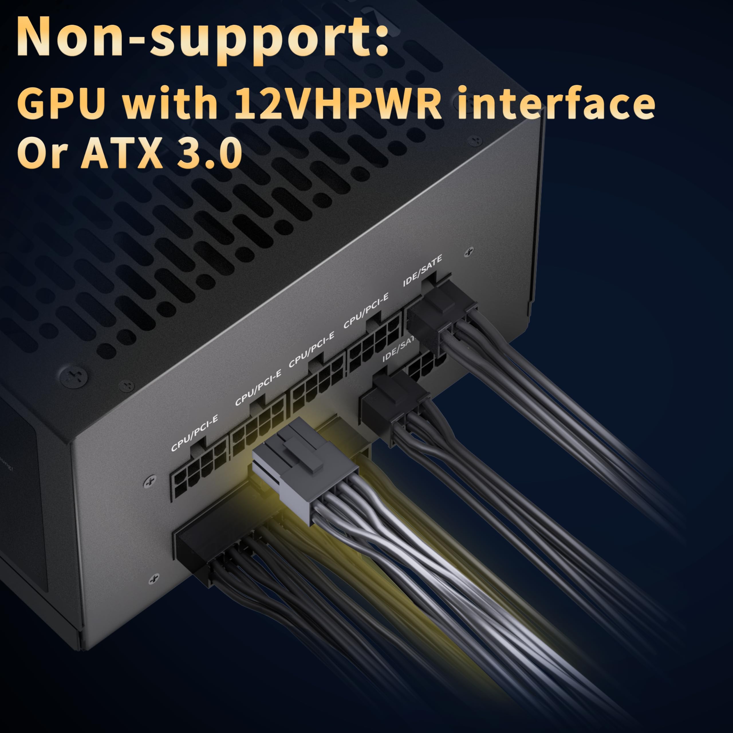 MUSETEX Power Supply 1000W, Full Modular PC Power Supply, Multi ...