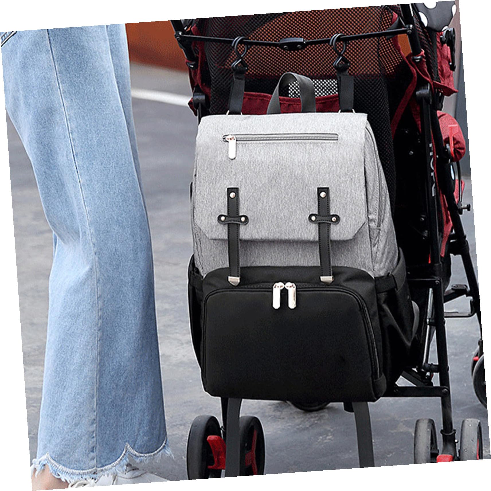 Multifunktionaler Wickelrucksack für Mama mit Großer Kapazität Strapazierfähigem Oxford Stoff zum Reisen und Ausflügen