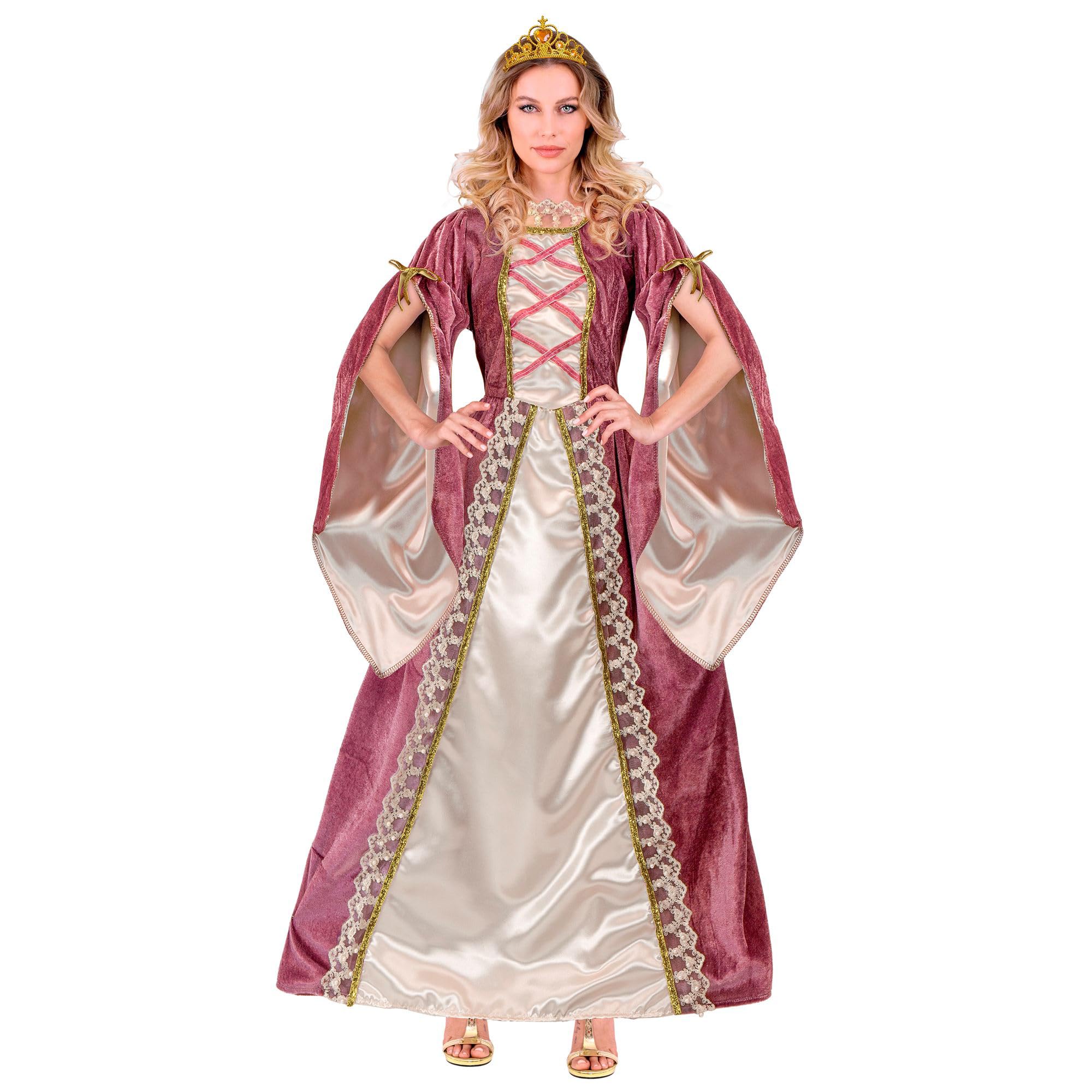 W WIDMANN MILANO Party Fashion - Medieval Princess Costume Dress with Crown Queen Fairy Tale Costume