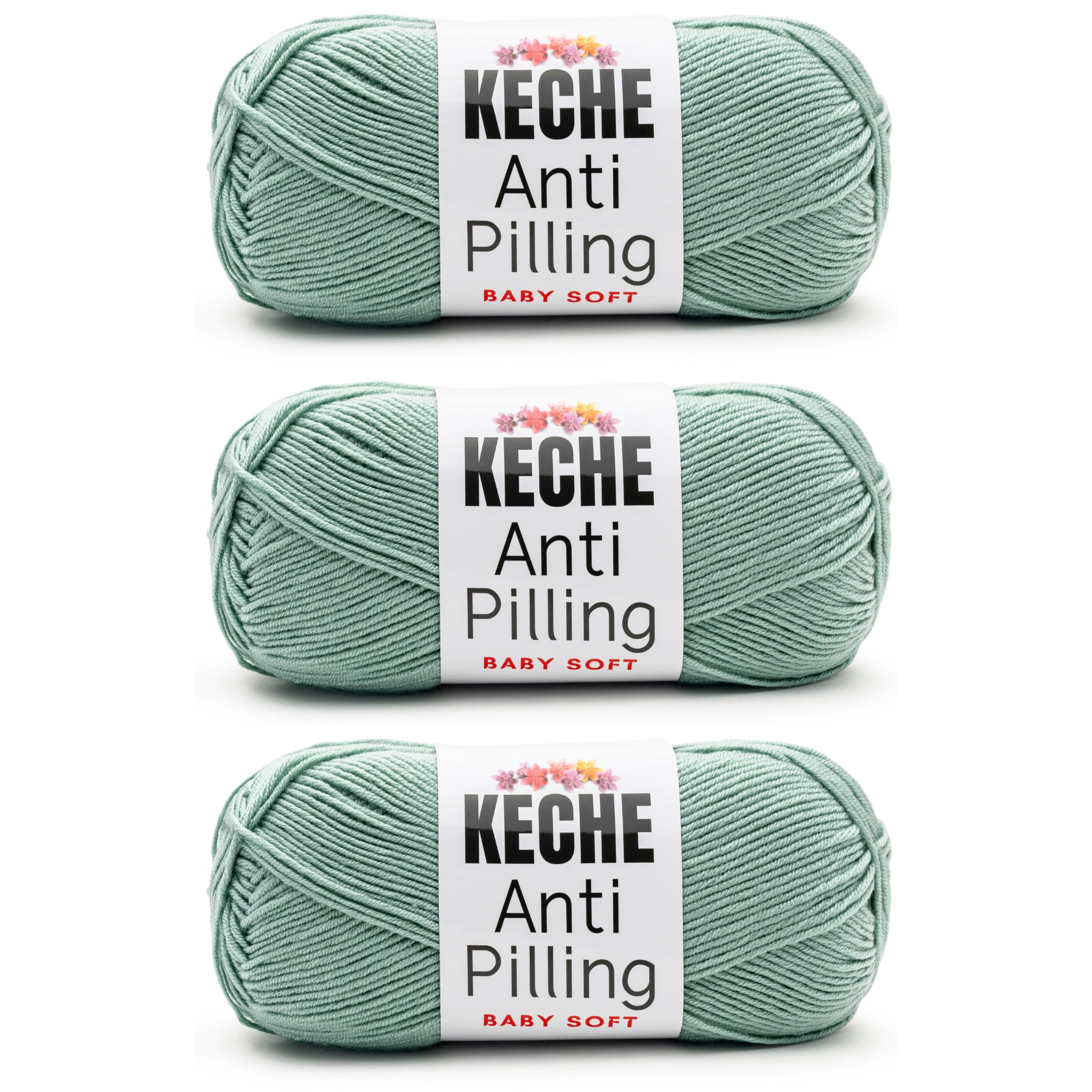 Soft DailyKnit DK Yarn, 100% Anti-Pilling Acrylic for Knitting Crocheting, Light Weight #3 (3.52 oz / 274 Yds) 1 Skein - Red — view 56