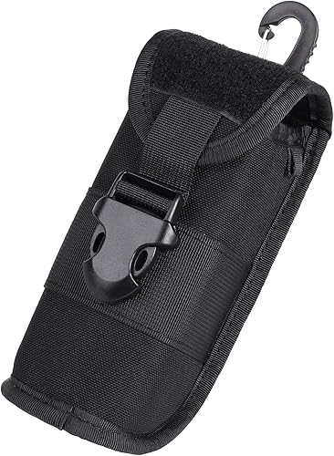 OneTigris MOLLE Estuche para lentes con hebilla rígida para gafas de sol, caja de almacenamiento de nailon 1000D (negro)