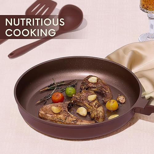 Miniatura 6 de CAROTE Juego de ollas y sartenes antiadherentes, juego de 14 utensilios de cocina antiadherentes, no tóxico y libre de PFOA y PFOS, lavavajillas,