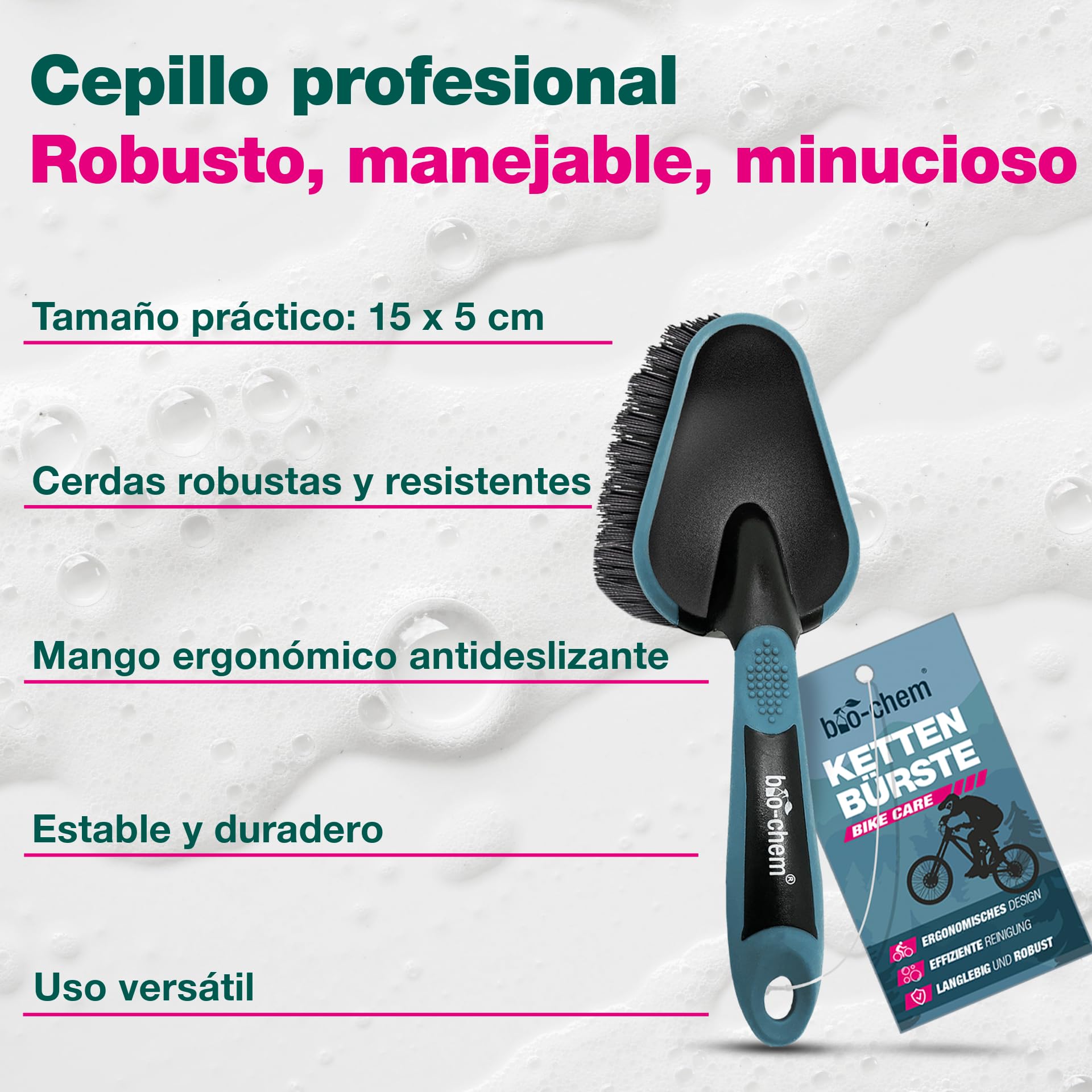 bio-chem Limpiador de cadenas de bicicletas 5L + 750ml + accesorios | Desengrasante para la limpieza grasa bicicleta - Cadenas de bicis de carretera y de montaña
