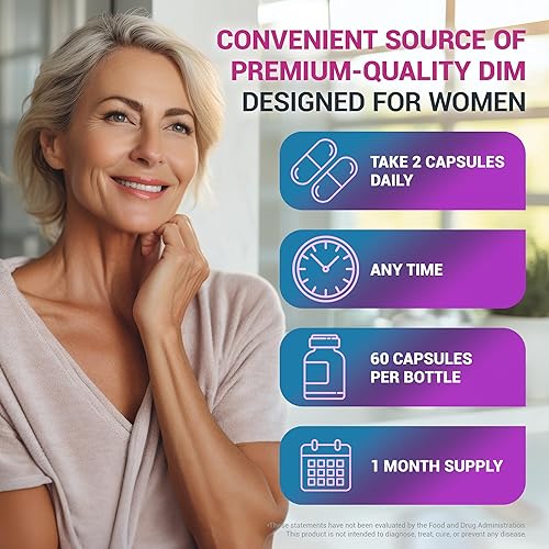 Miniatura 8 de Dr. Berg DIM Suplemento de equilibrio de estrógeno - Suplemento de estrógeno original para mujeres con diindolilmetano para síntomas menstruales y