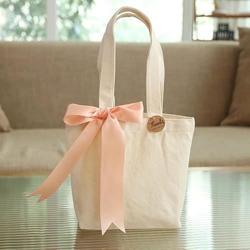 Miniatura 3 de Mini bolsas de lona de 10 x 8 x 3 pulgadas para pintura de tela, bolsa resistente de algodón, bolsas de regalo resistentes