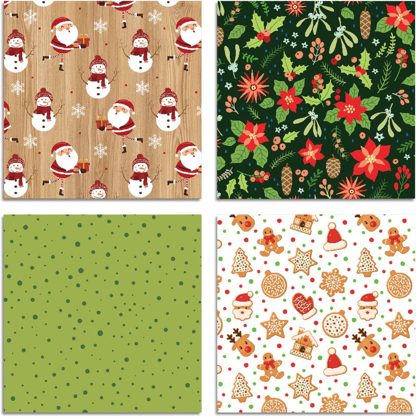 YASMEN Christmas Scrapbook Paper Pad, 24 Sheets Scrapbooking Supplies, 6"×6” Patterned Cardstock Pads, Cardmaking Craft Paper Pack for Planners Journals Background Borders Greeting Cards Retro Crafts