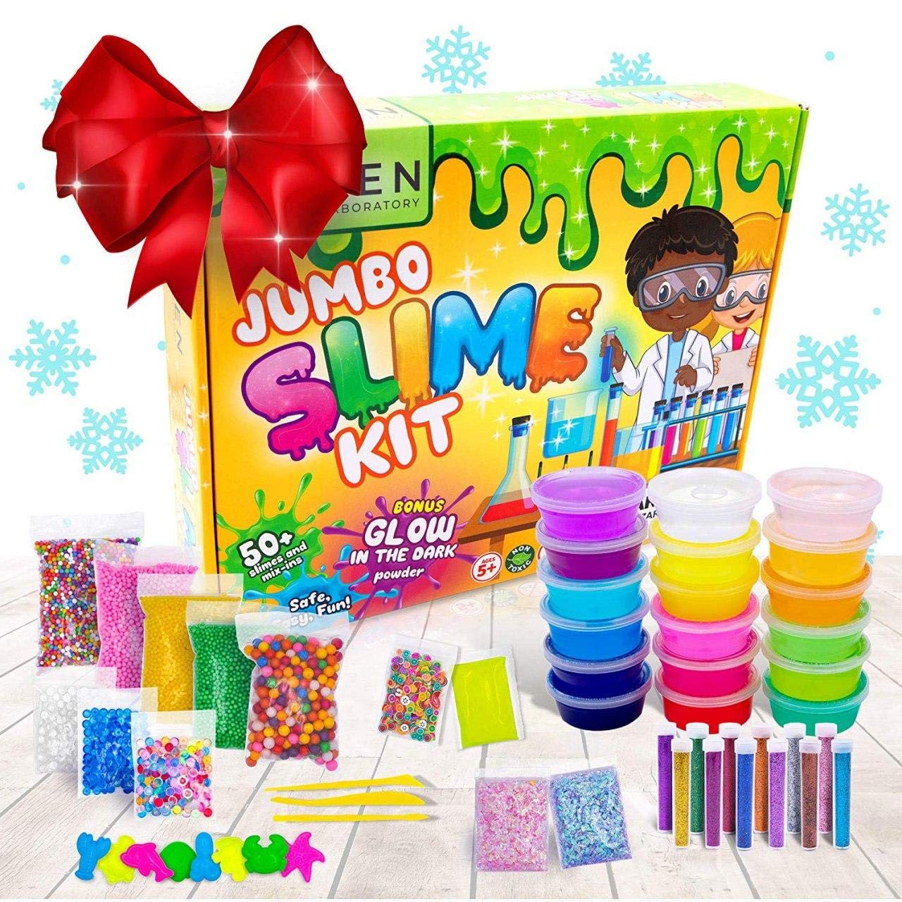 Ultimate Slime Kit for Girls 10-12 | Perfect Toys for Girls 7-12 Years Old | Complete DIY Slime Making Kit for Kids and Boys | Christmas Party Favors