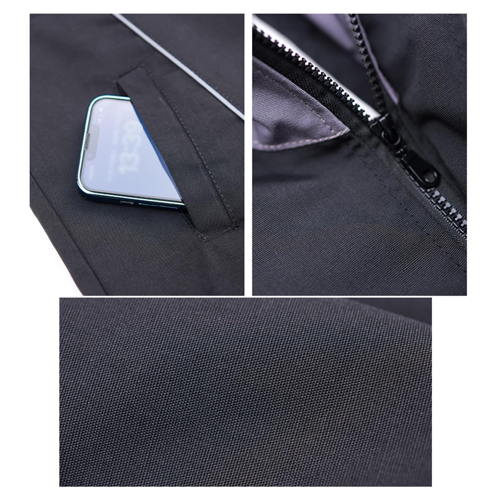 Universal Grembiule da Lavoro con Maniche Lunghe E Collo Alto con Cerniera Grembiule Pulizie Unisex per Barbiere, Lavaggio dei Piatti, Pulizia Black,One Size