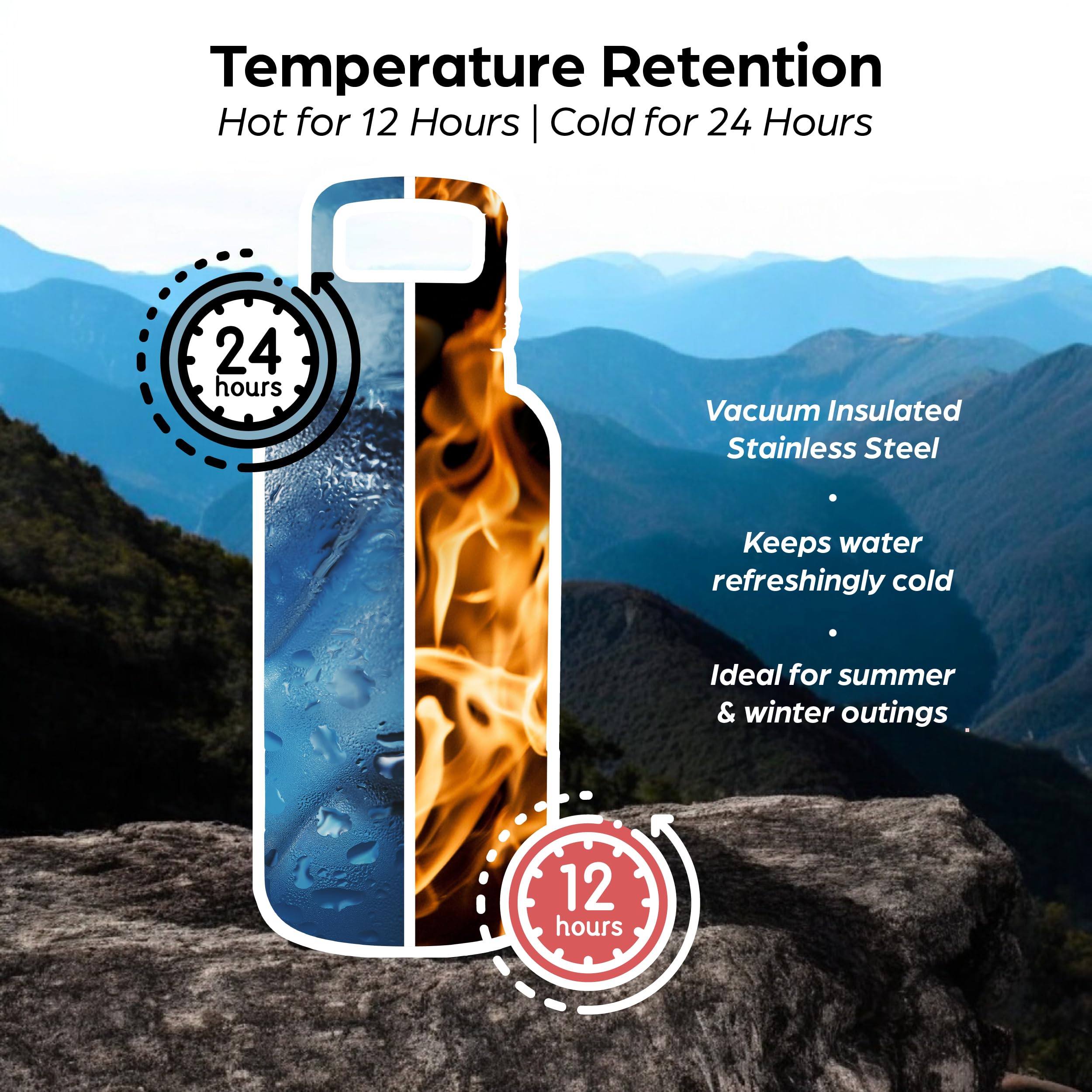 Insulated 32oz Stainless Steel Dog Water Bottle with Food & Water Bowls, Leak-Proof Pet Travel Dispenser for Dogs, Portable for Hiking, Walking, Outdoor - image 3