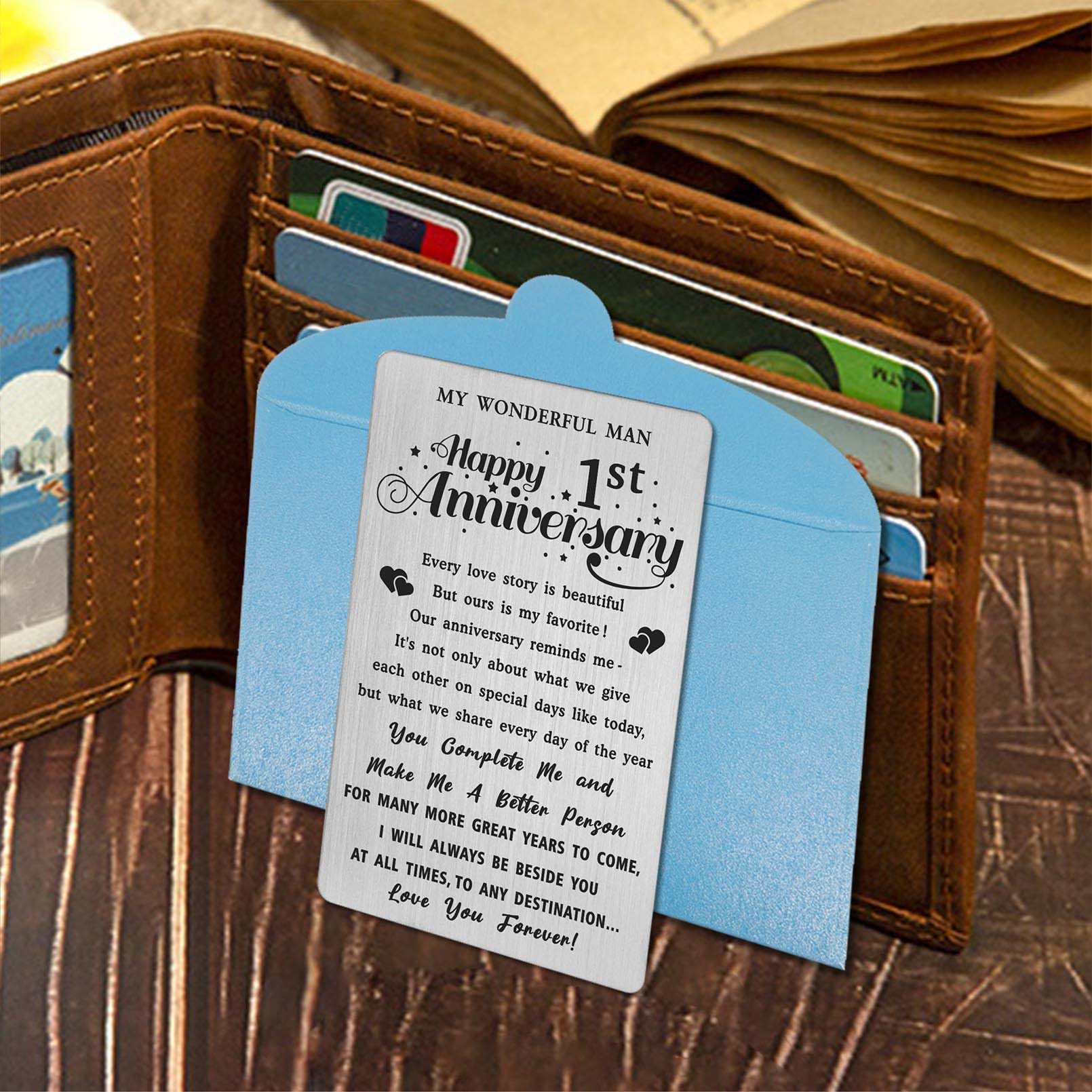 What To Give My Husband For Our First Anniversary Card 1st Anniversary ...