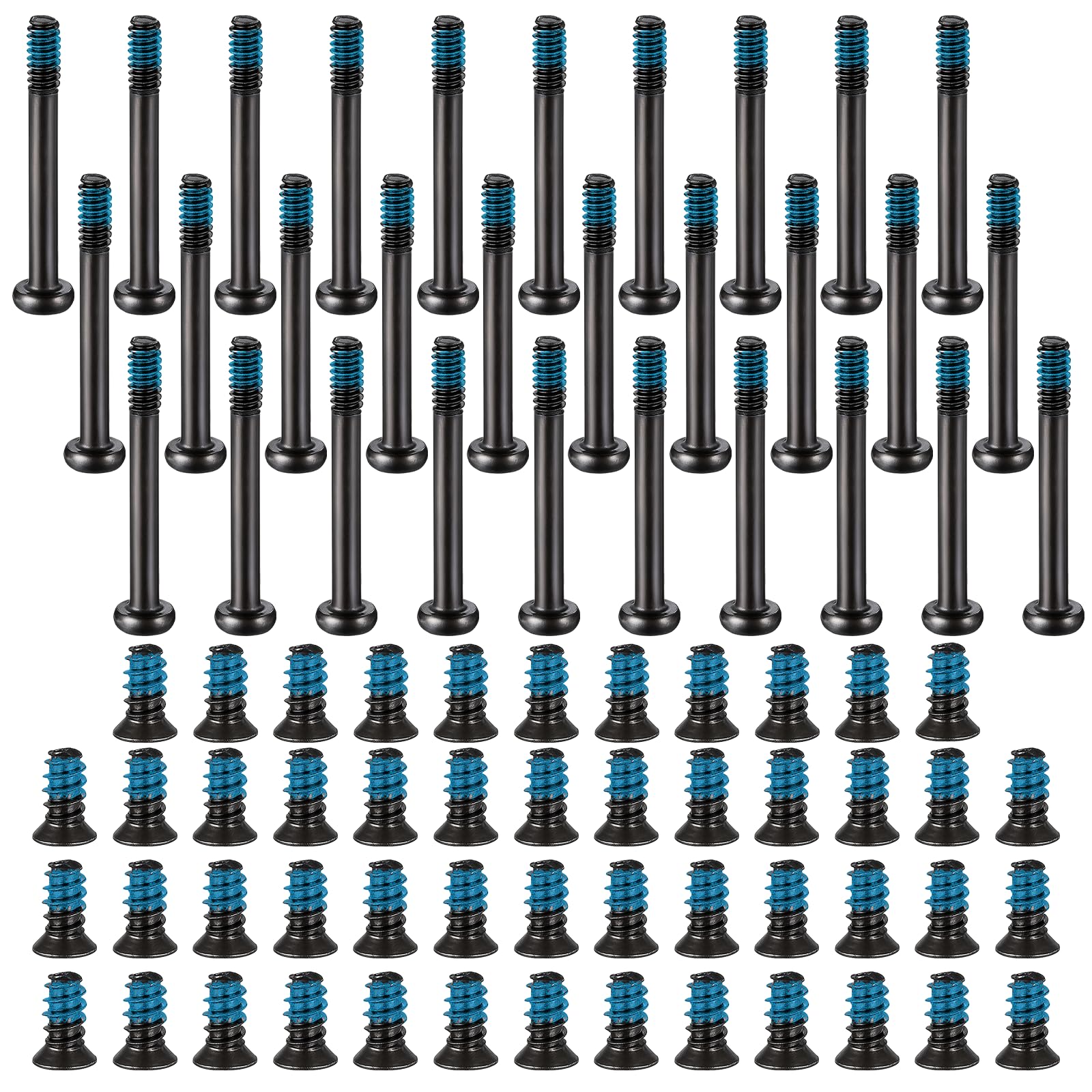 80 Pcs Cooler Fan Screws Case Fan Screws 30mm 30Pcs #6-32x30mm 50Pcs M5x10mm Radiator Fans Screw Black Carbon Steel Screw Kit