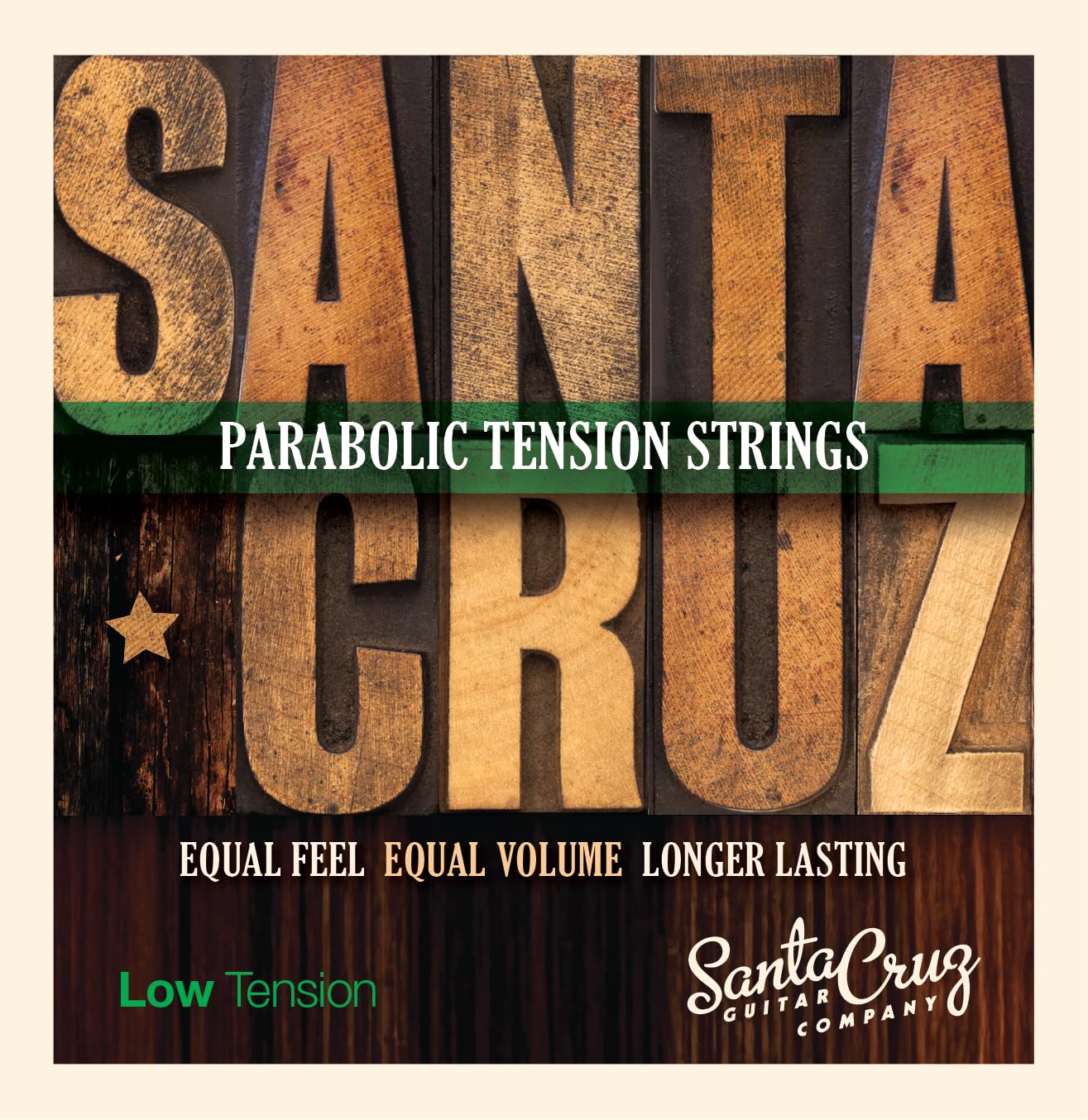 Santa Cruz Guitar Parabolic Strings Low Tension