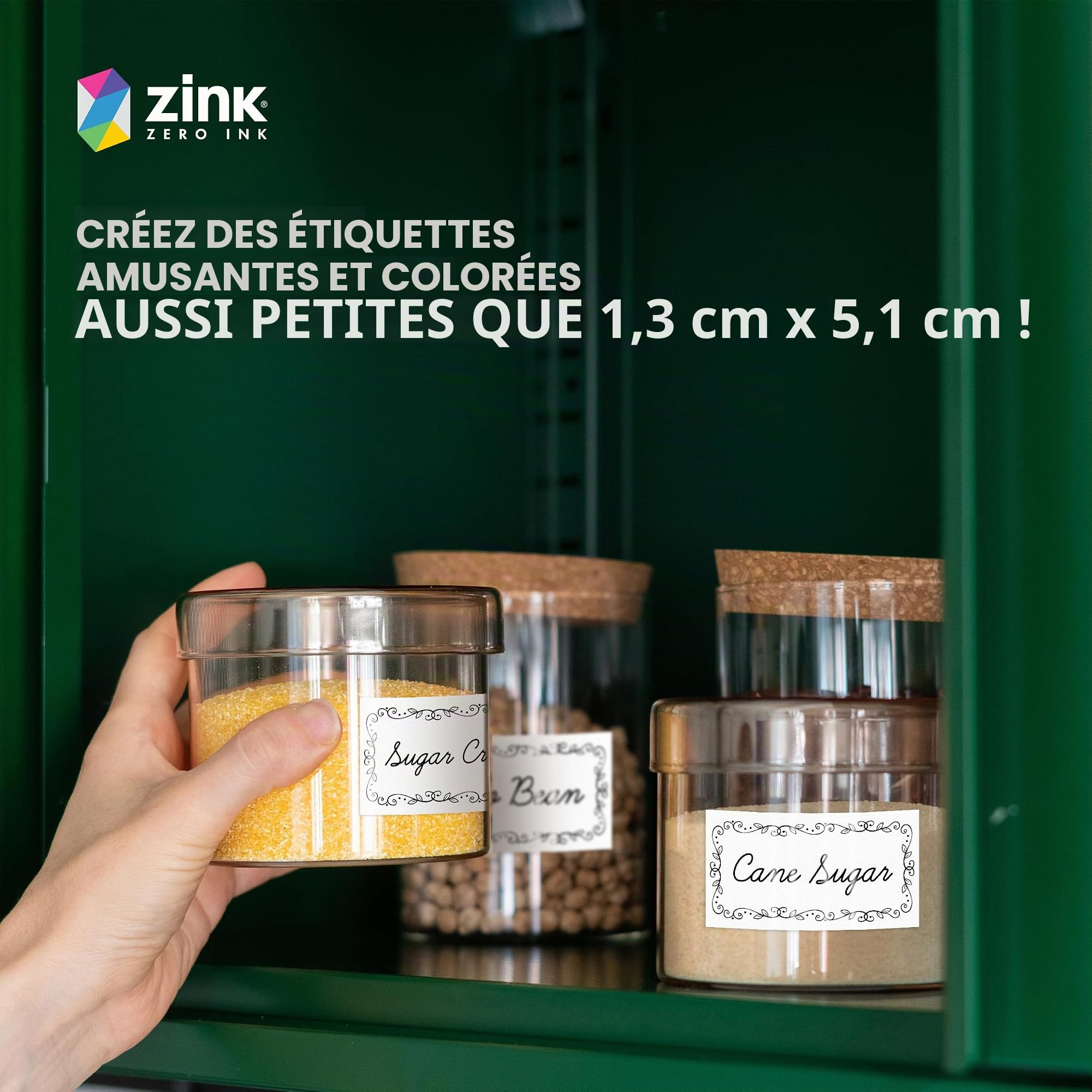 HP Sprocket Panorama Rouleau de Papier Zink Zero-Ink Autocollant 16,4 pi (5 mètres), Résistant aux bavures, Photos instantanées ou étiquettes aux Couleurs éclatantes.