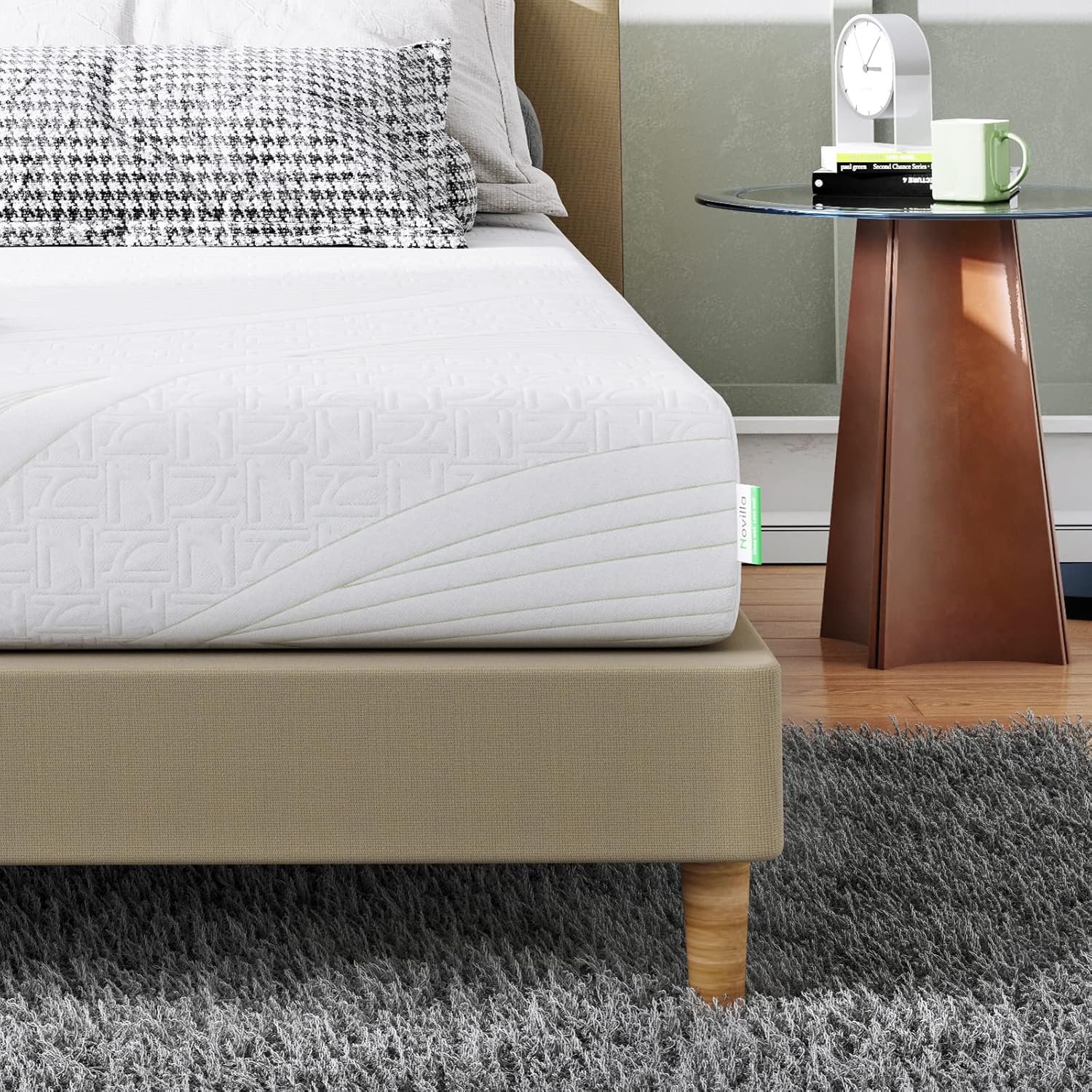 Novilla 4FT Foam Mattress, Medium Firm, 9 Zone Foam Mattress with Breathable OEKO-TEX Fabric and CertiPUR-US Foam 120x190x16 image 1