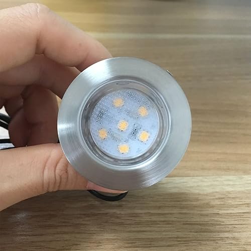 Miniatura 2 de Kit de iluminación LED de bajo voltaje para cubierta de acero inoxidable, 1 W, impermeable, para exteriores, jardín, decoración de patio, escaleras,